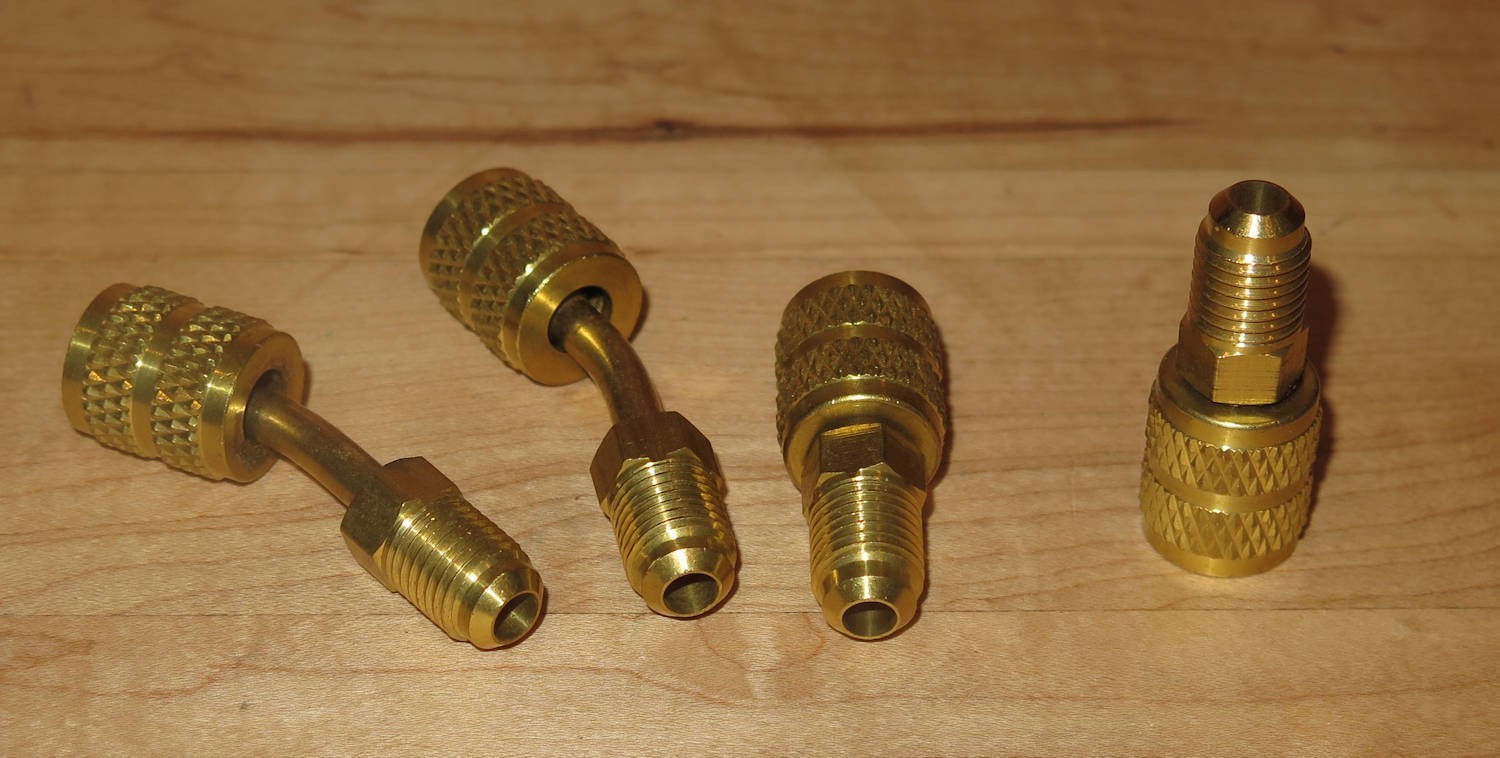 R410a Brass 30-Degree Angled & Straight Adapters for HVAC