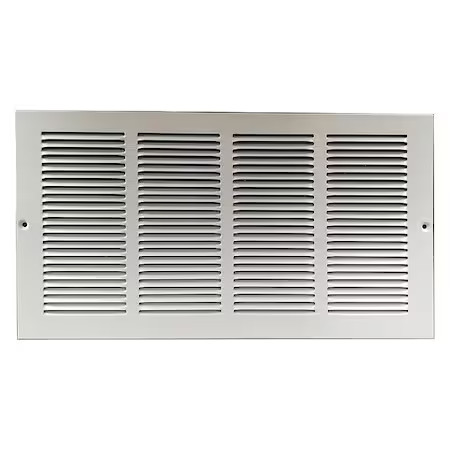 Ceiling/Wall Return Air Grille, 24 In W X 8 In H Opening, White, Steel,