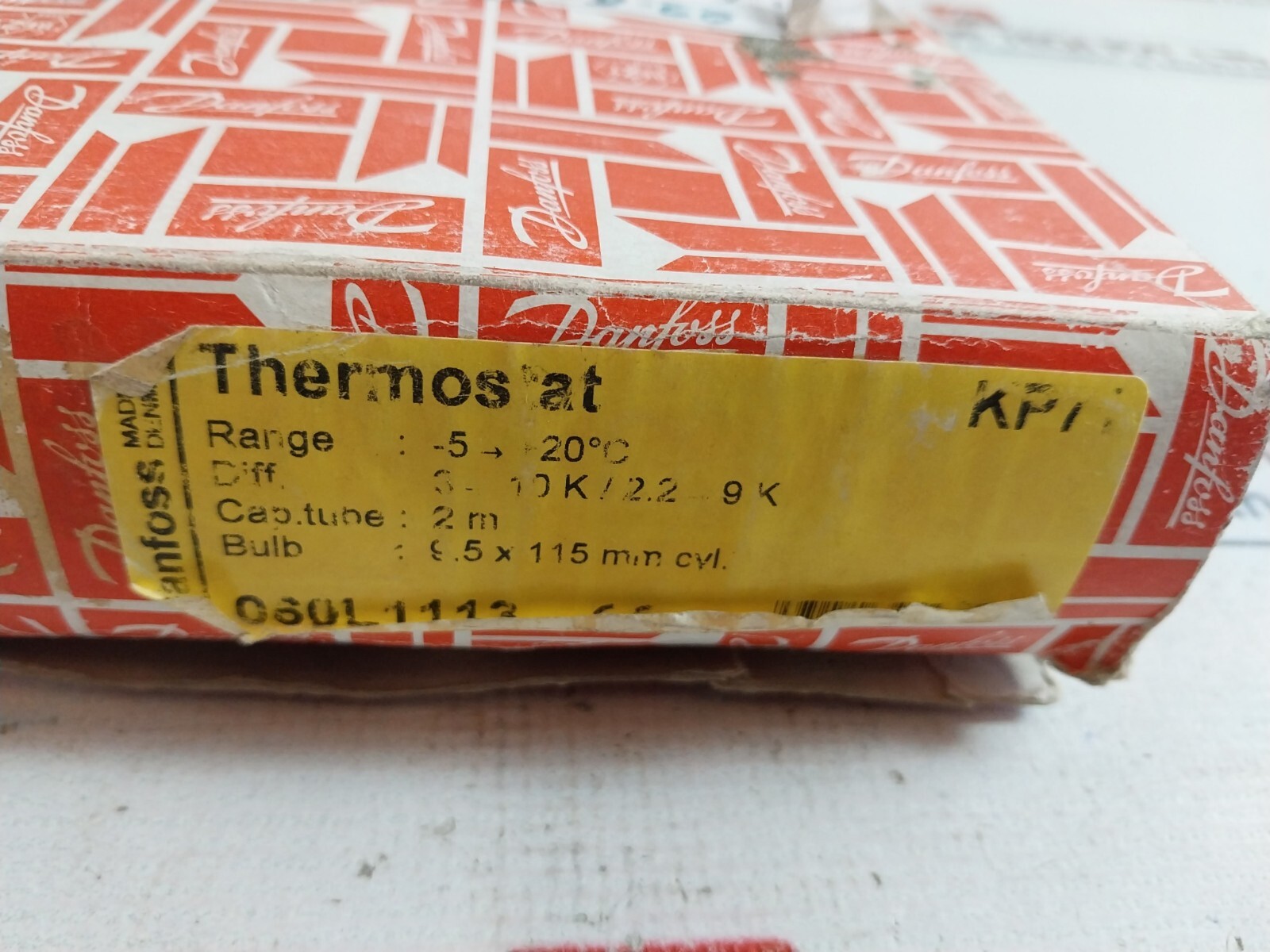 DANFOSS KP 71 Cooler Thermostat 400V 2m Capillary Tube A0745-E
