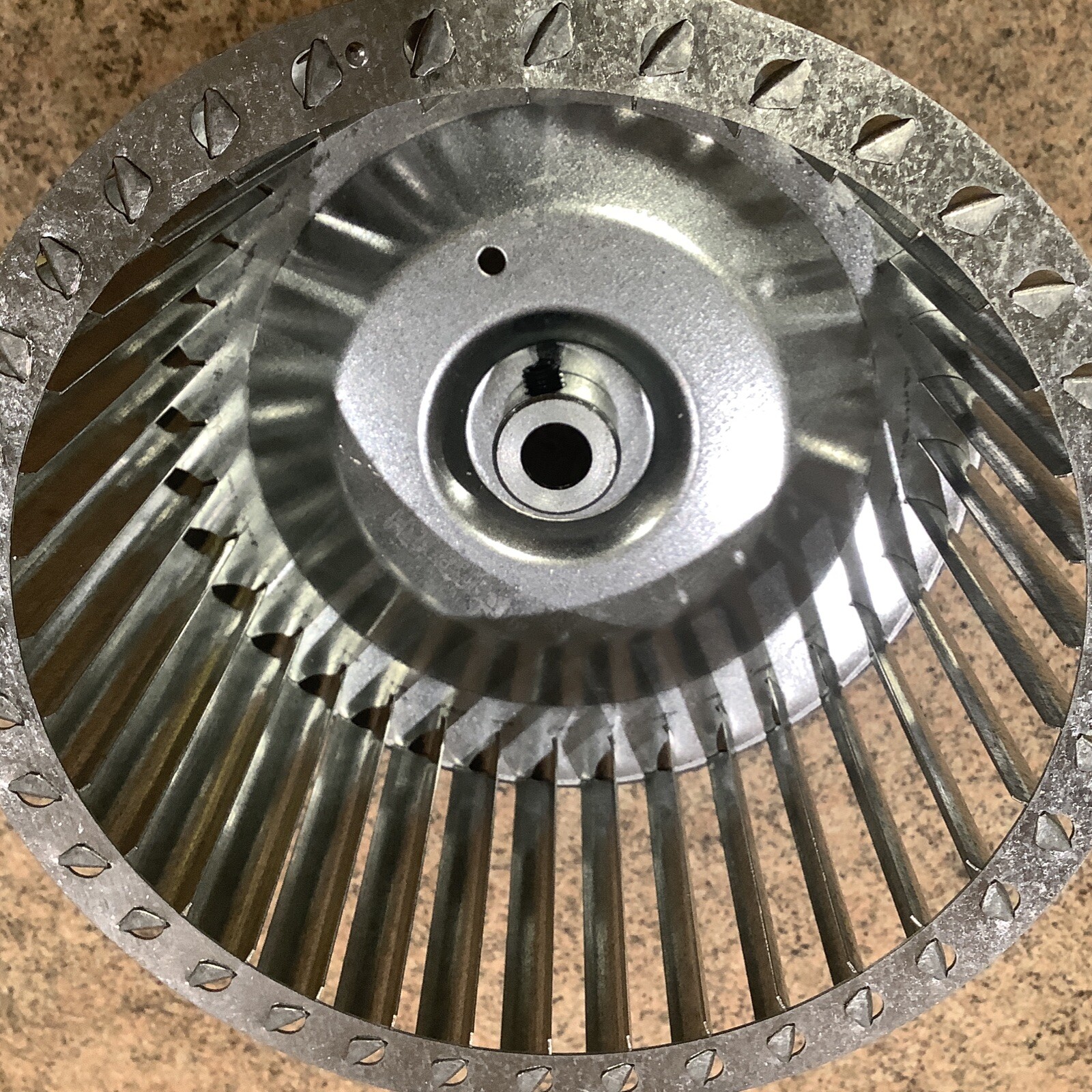 Dual Side Squirrel Cage Blower Wheel 7-1/4” long X 6-3/4” Diameter, 1/2” Shaft