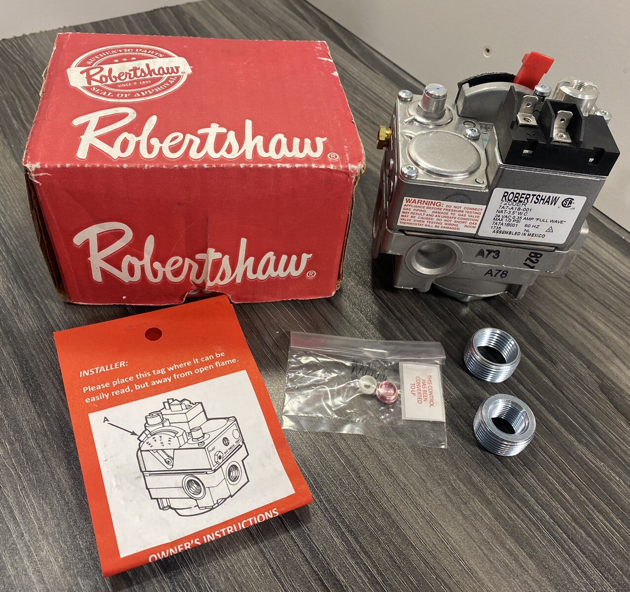 New Robertshaw 720-400 Dual Gas Heating Furnace Valve Uni-Kit 24V 7200ER – USA