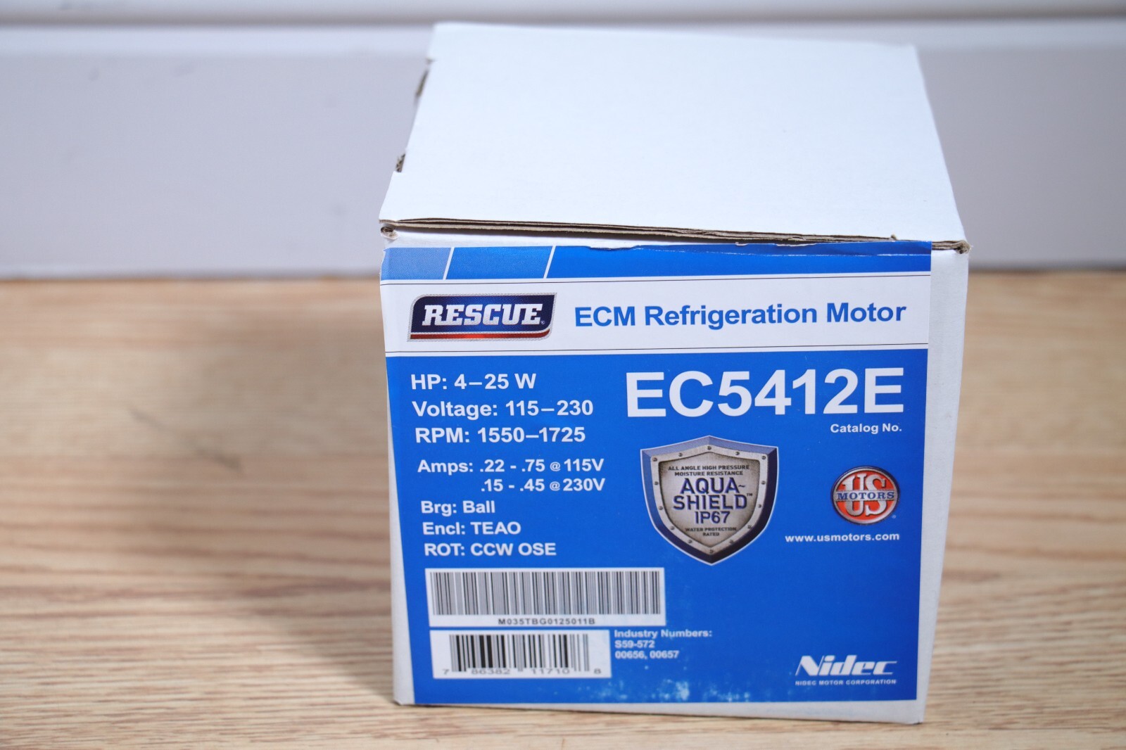 Nidec EC5412E Rescue ECM Refrigeration Motor 4-25W 115-230V 1550-1725 RPM -2 Pin