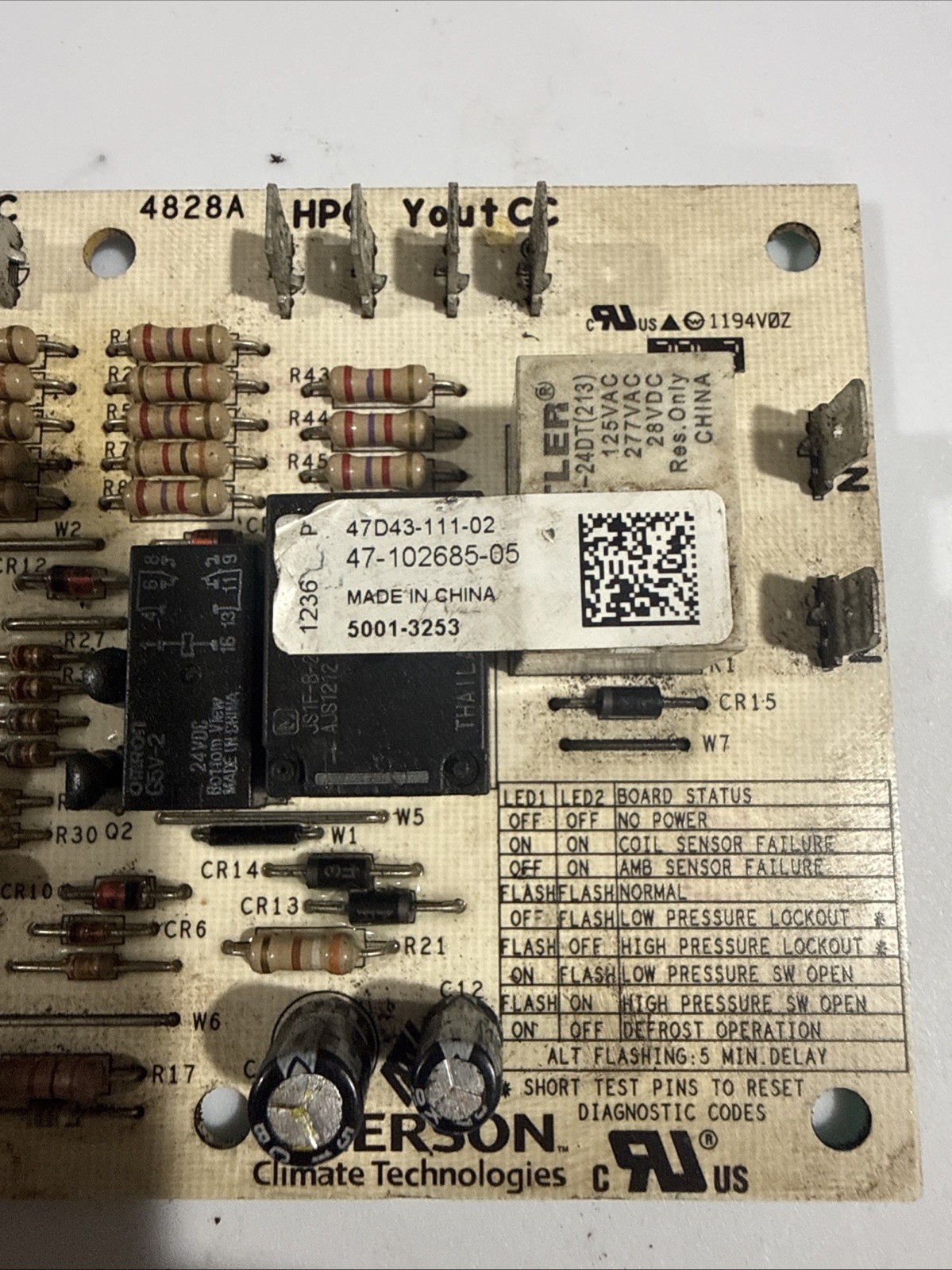 Rheem Ruud 47D43-111-02 Heat Pump Defrost Control Board 47-102685-05
