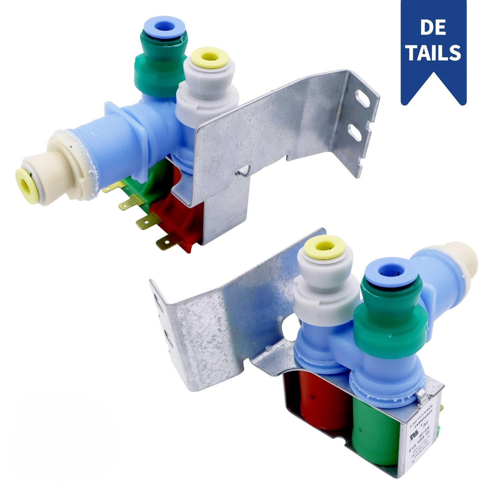 What’s Up? Refrigerator Water Inlet Valve Multicolor (Blue, Green, Red Ports)