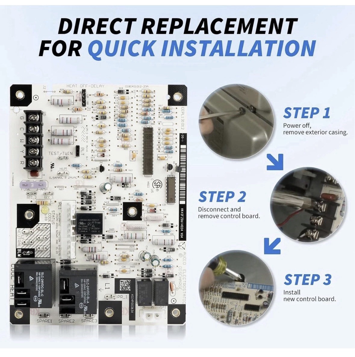 HK42FZ061 Control Board Compatible with Carrier Payne Bryant HVAC Furnace