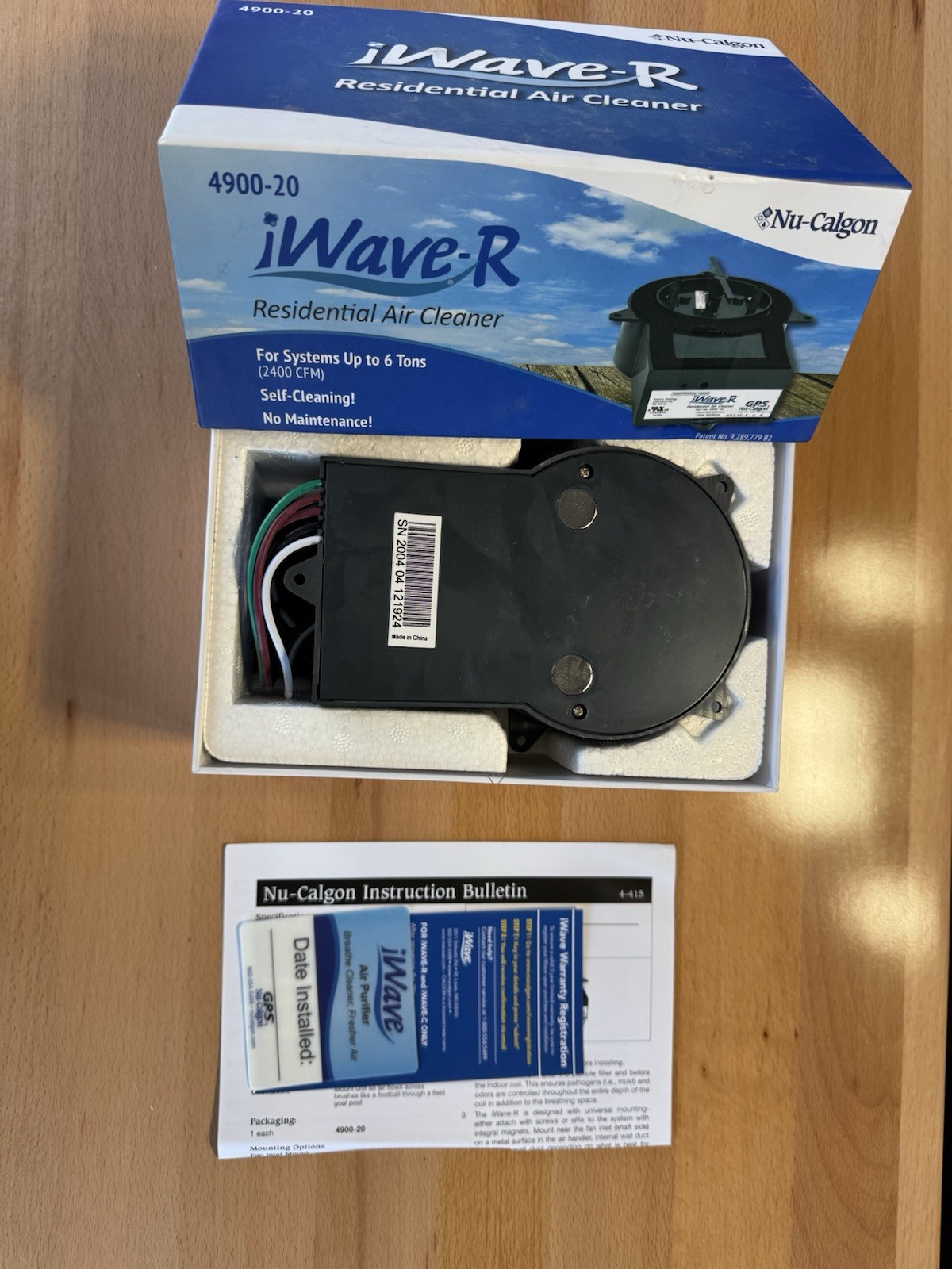 Nu-Calgon iWave-R Ducted Air Purifier 4900-20 Cold Plasma Self-Cleaning 2400 CFM