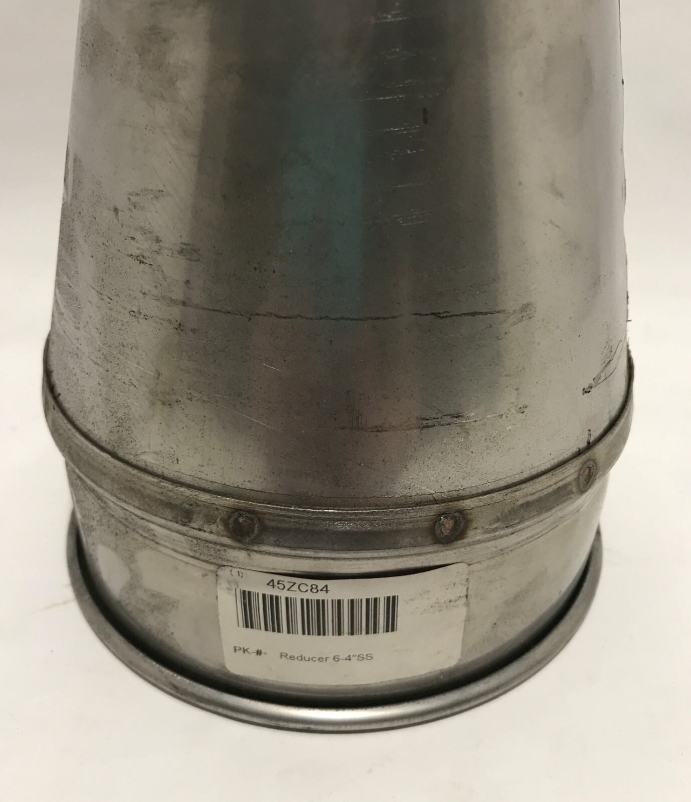 Nordfab 8040026034 Reducer Stainless Steel (304SS) 22ga 6in x 4in Duct Diameter