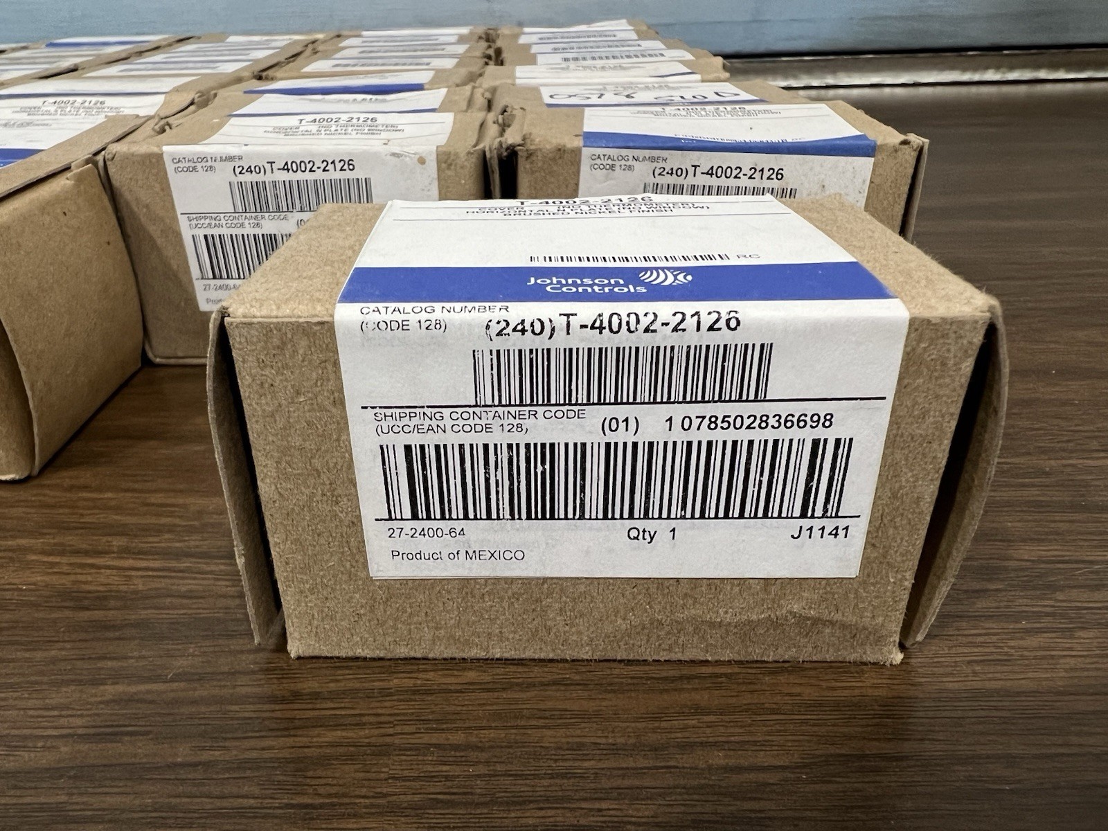 JOHNSON CONTROLS T-4002-2126 Thermostat Cover brushed Nickel ( PRICE FOR 1 UNIT