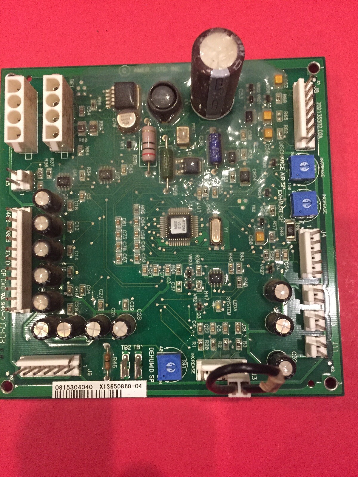 Trane/American Standard 6400-1083 Rev D Control Board USED