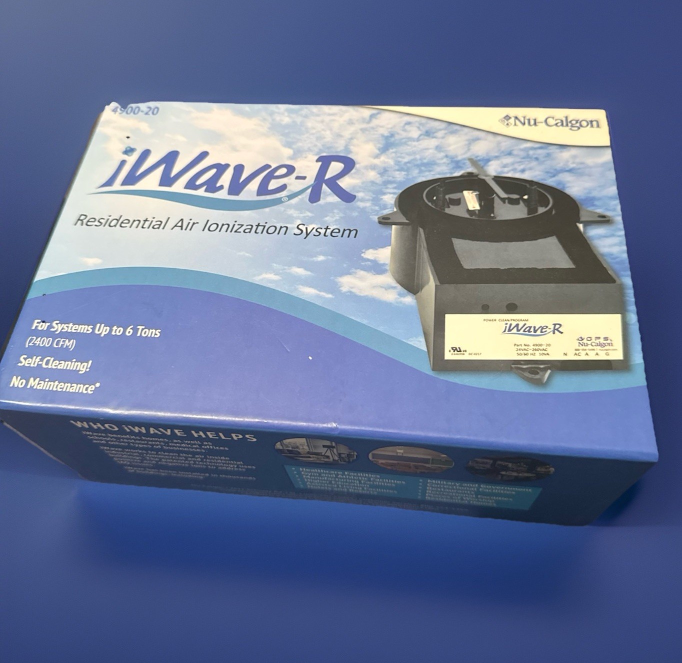 Nu-Calgon iWave-R Ducted Air Purifier 4900-20 Self-Cleaning 24-240VAC