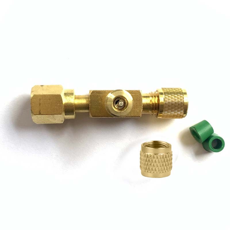 Adapter Refrigeration with Swivel Connector 1/4″ Valves Quick Coupler Access Tee