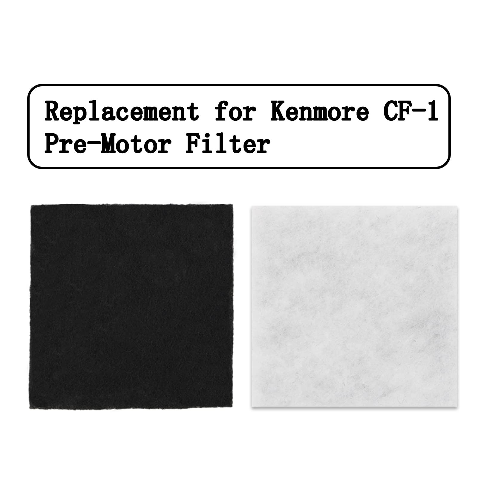 8-Pack CF-1 Foam Filters Compatible with Kenmore Sears Black & White