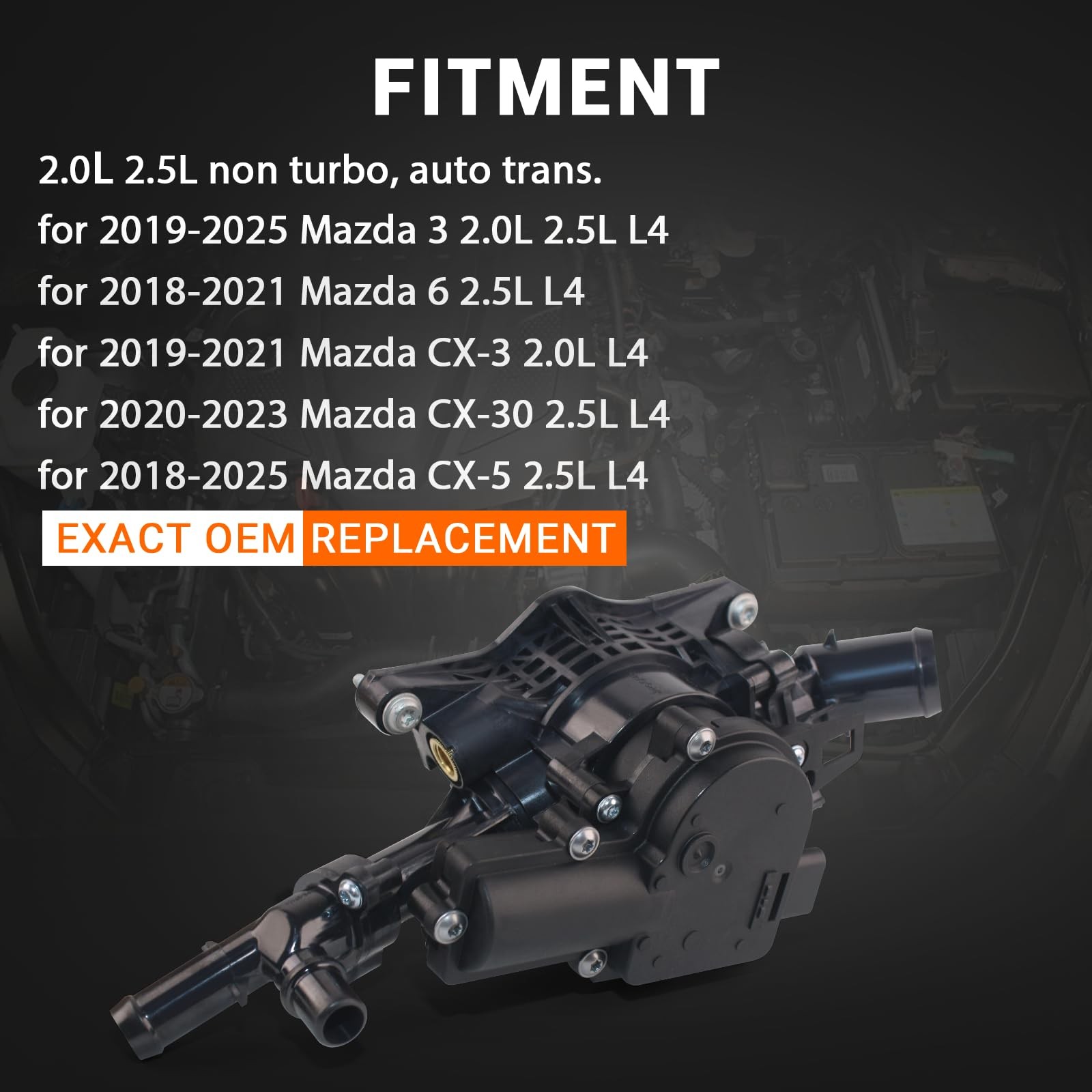 2.0L 2.5L Coolant Control Valve Compatible with 2019-2025 Mazda 3 2018-2025 Mazd