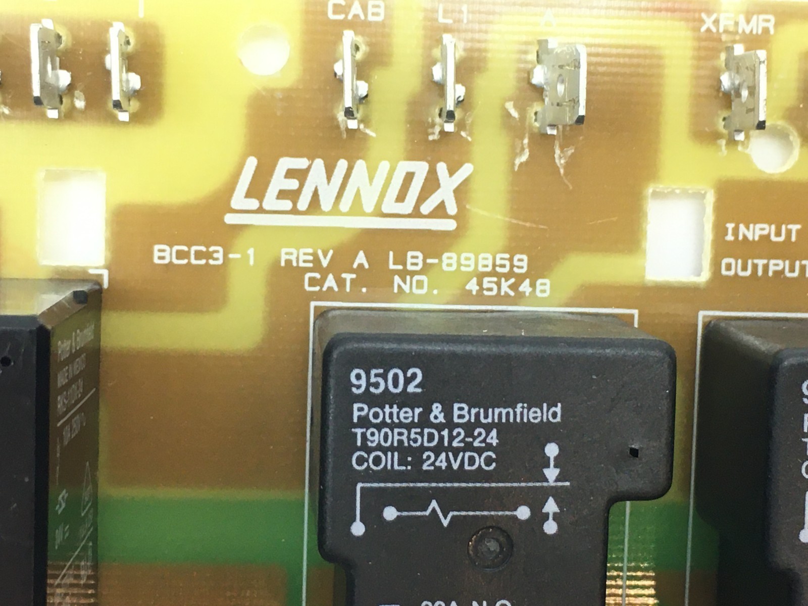 LENNOX BCC3-1 Rev A Furnace Control Circuit Board LB-89859 45K48 used #P23