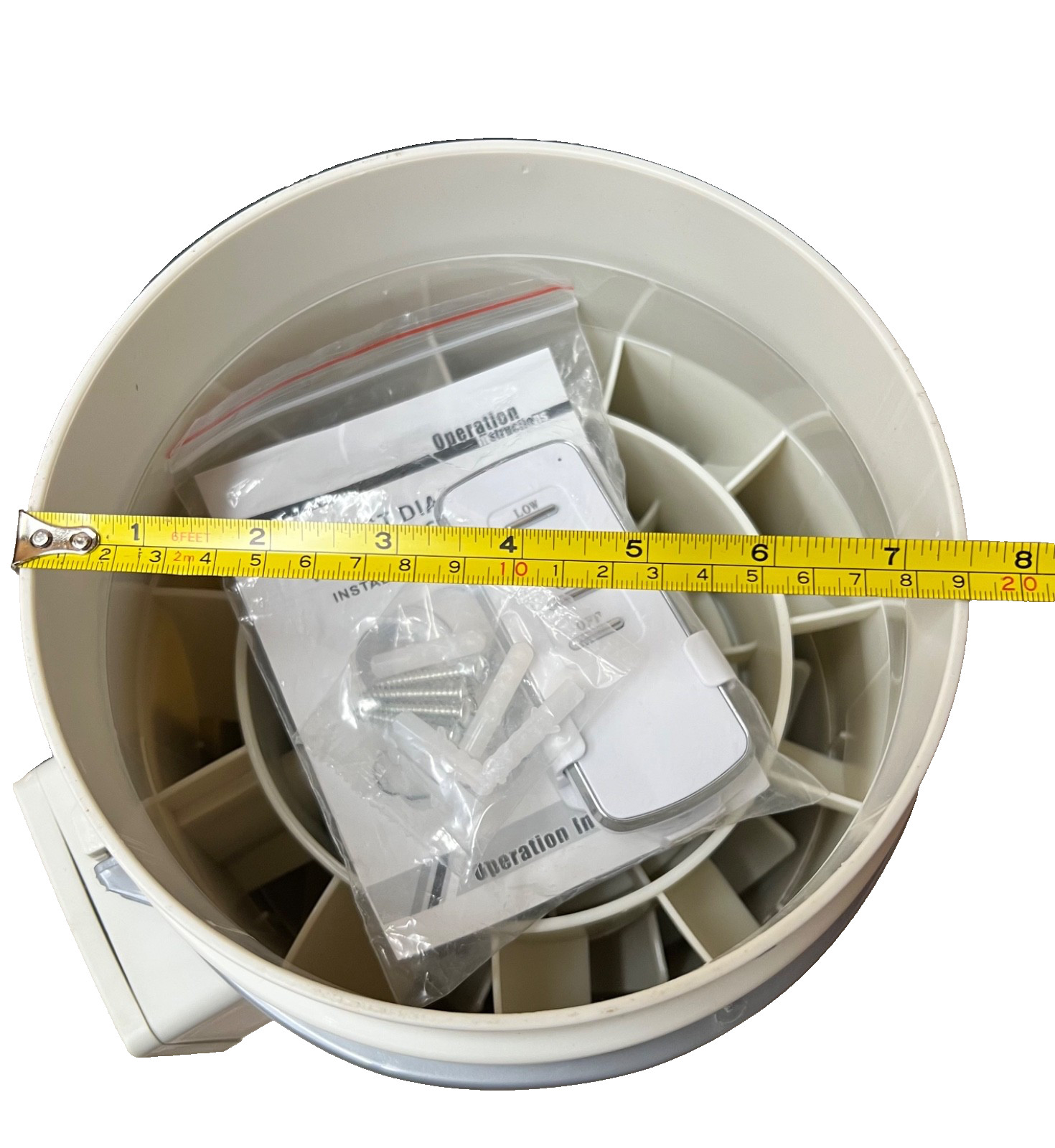 Extractor Fan AC 110V 130W with Remote Duct Diagonal Flow Booster Fan