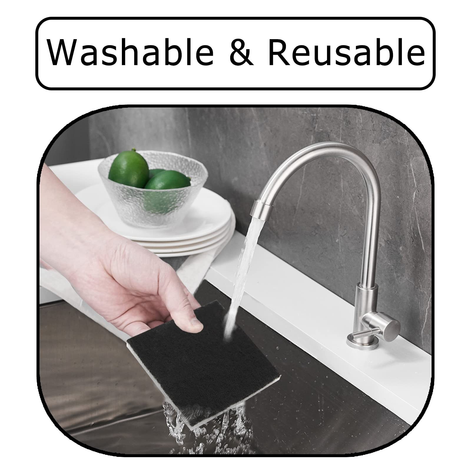 8-Pack CF-1 Foam Filters Compatible with Kenmore Sears Black & White