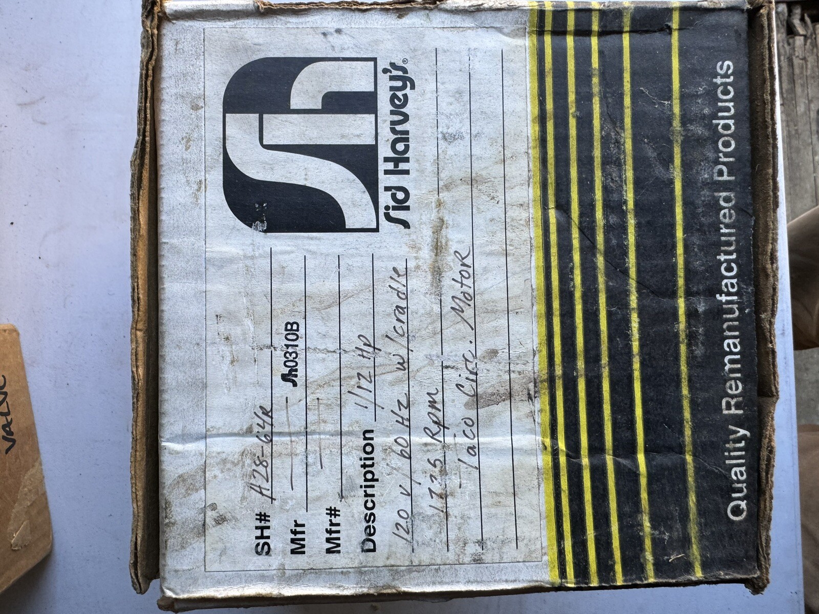 Sid Harvey Taco 110223rp Circulator Motor A28-64R