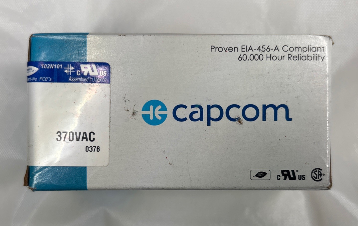 Capcom 25 UF MFD X 370 Vac GE Industrial Replacement Capacitor Round, 97F9606