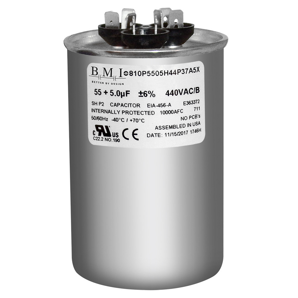 55+5 MFD x 440 ROUND USA Run Capacitor MARS 14292