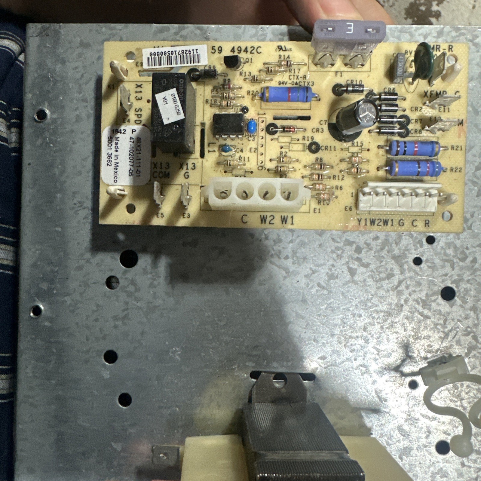 RHEEM RUUD EMERSON FAN BLOWER CONTROL CIRCUIT BOARD 48X21-111-01 47-102077-05