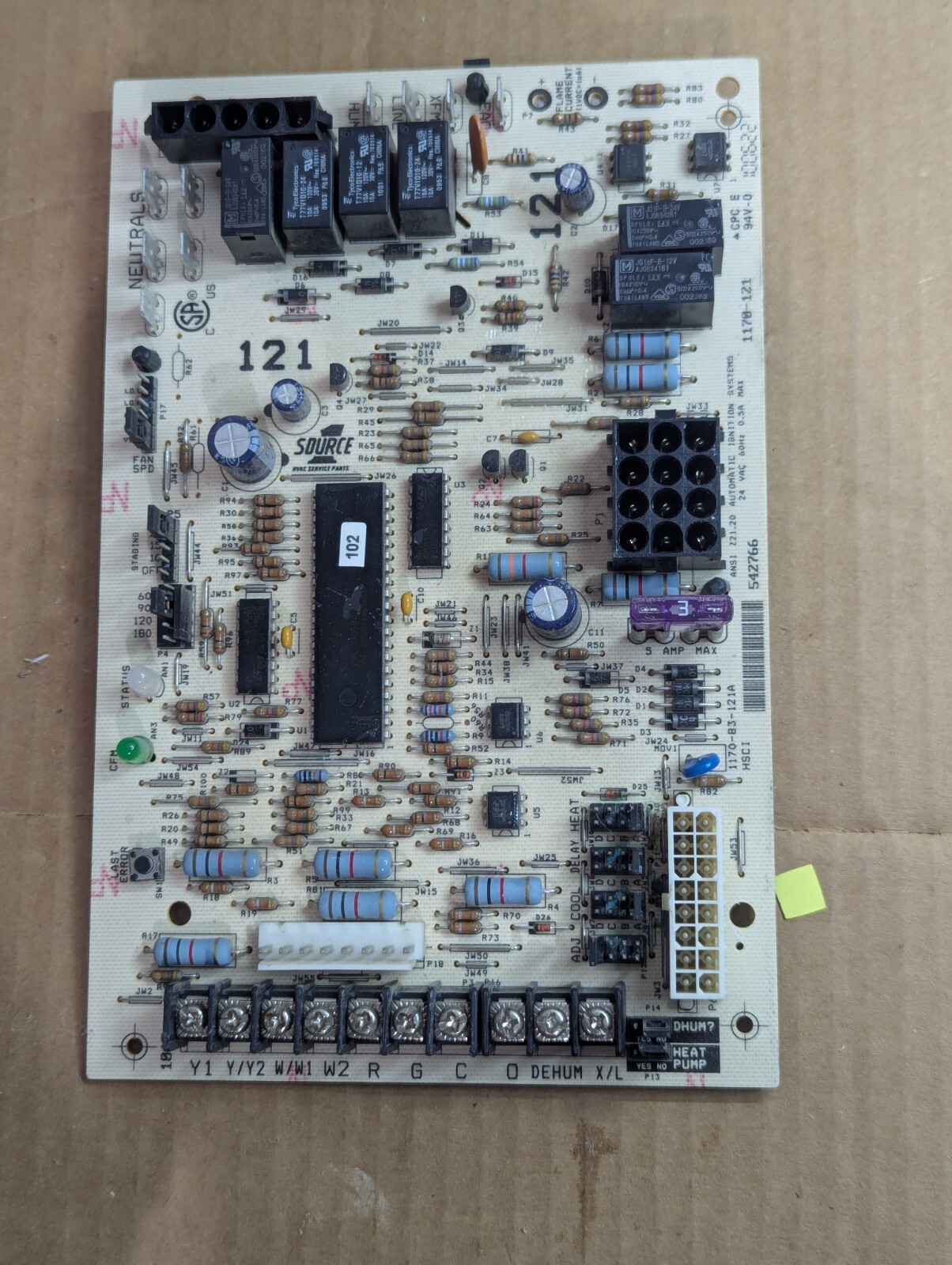 York 1170-121, 1170-83-121A OEM Furnace Control Board Tested