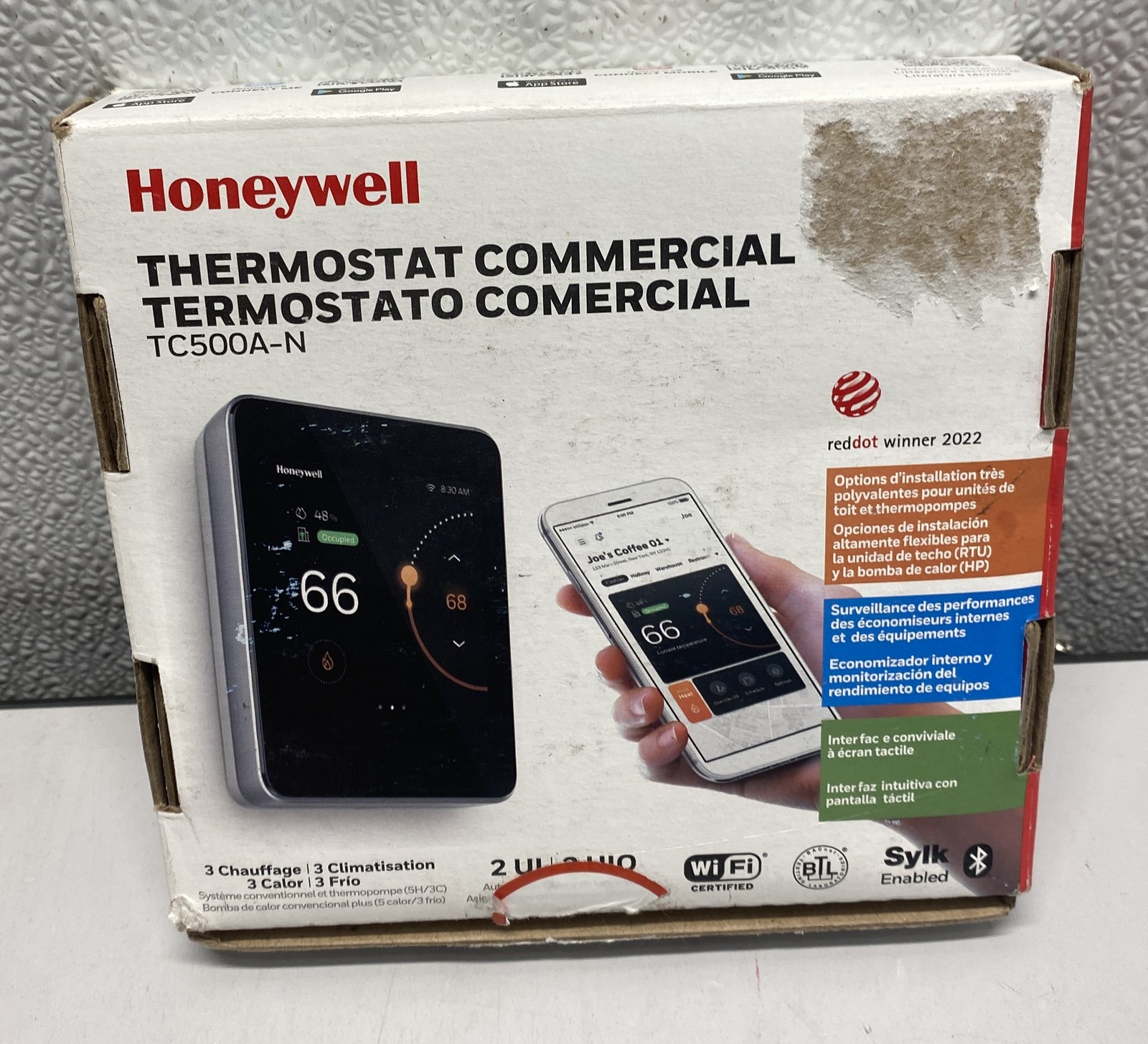 Honeywell New TC500A-N Commercial Wireless Thermostat, 24V