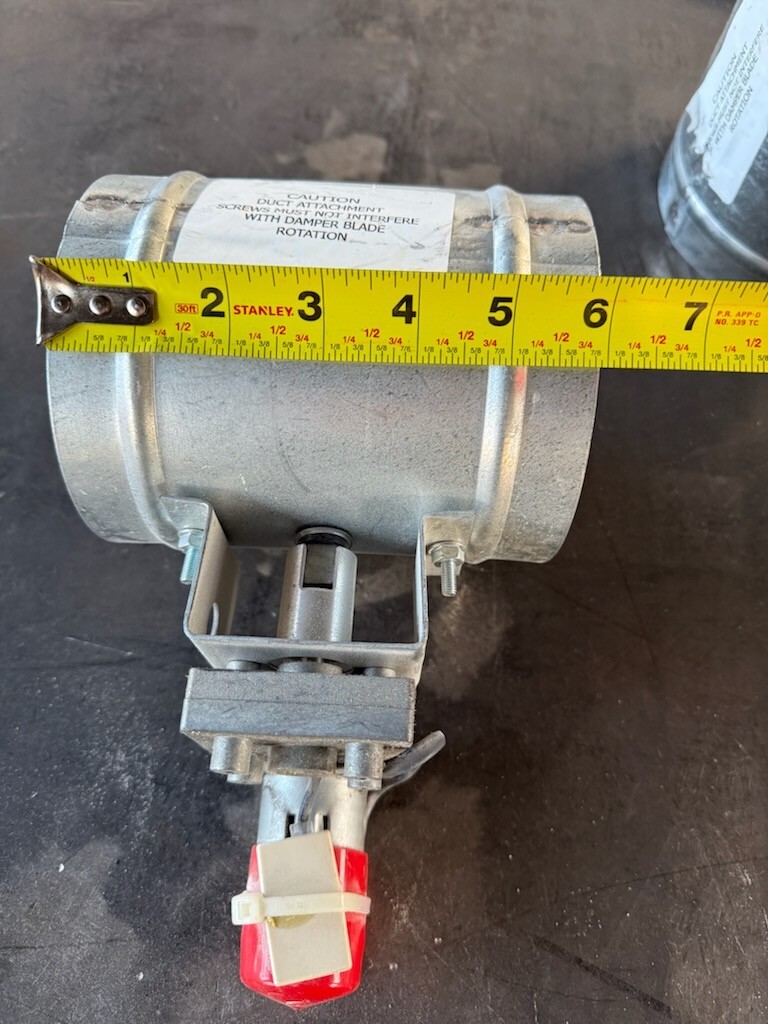 Ruskin ZPD25 5 inch round fire damper
