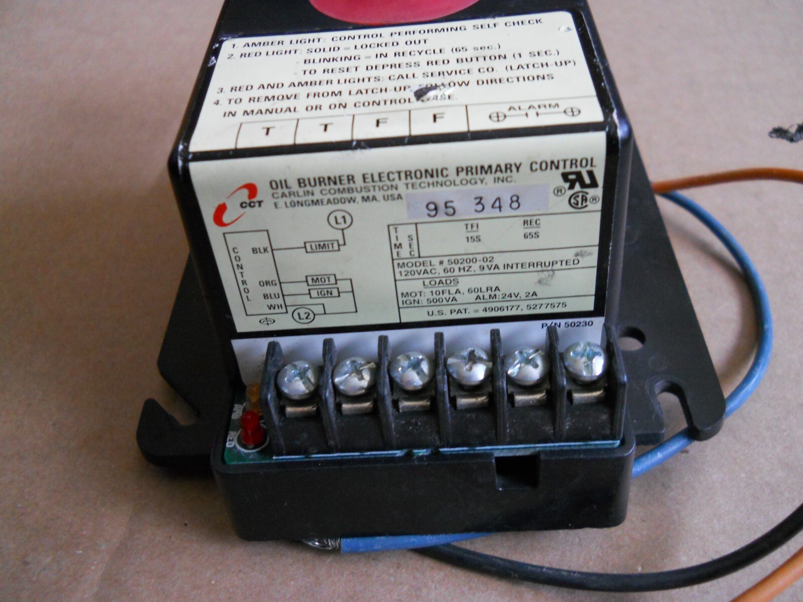 OEM 50200-02 Oil Burner Control 4-Wire