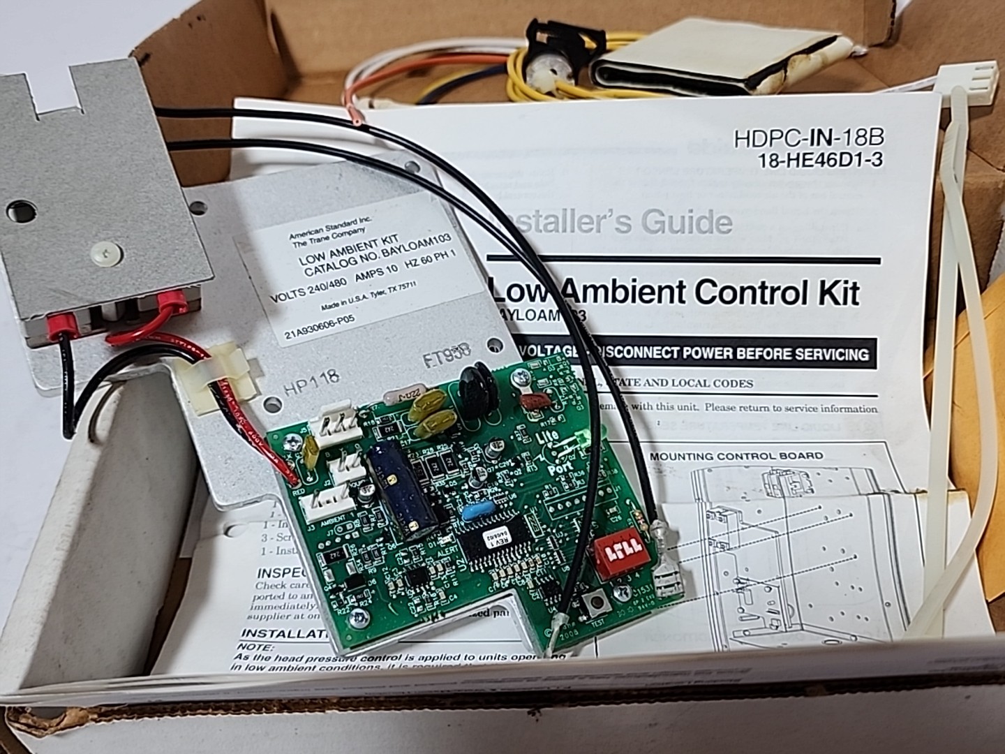 Trane American Standard BAYLOAM103 Low Ambient Control Kit HDPC-IN-18B