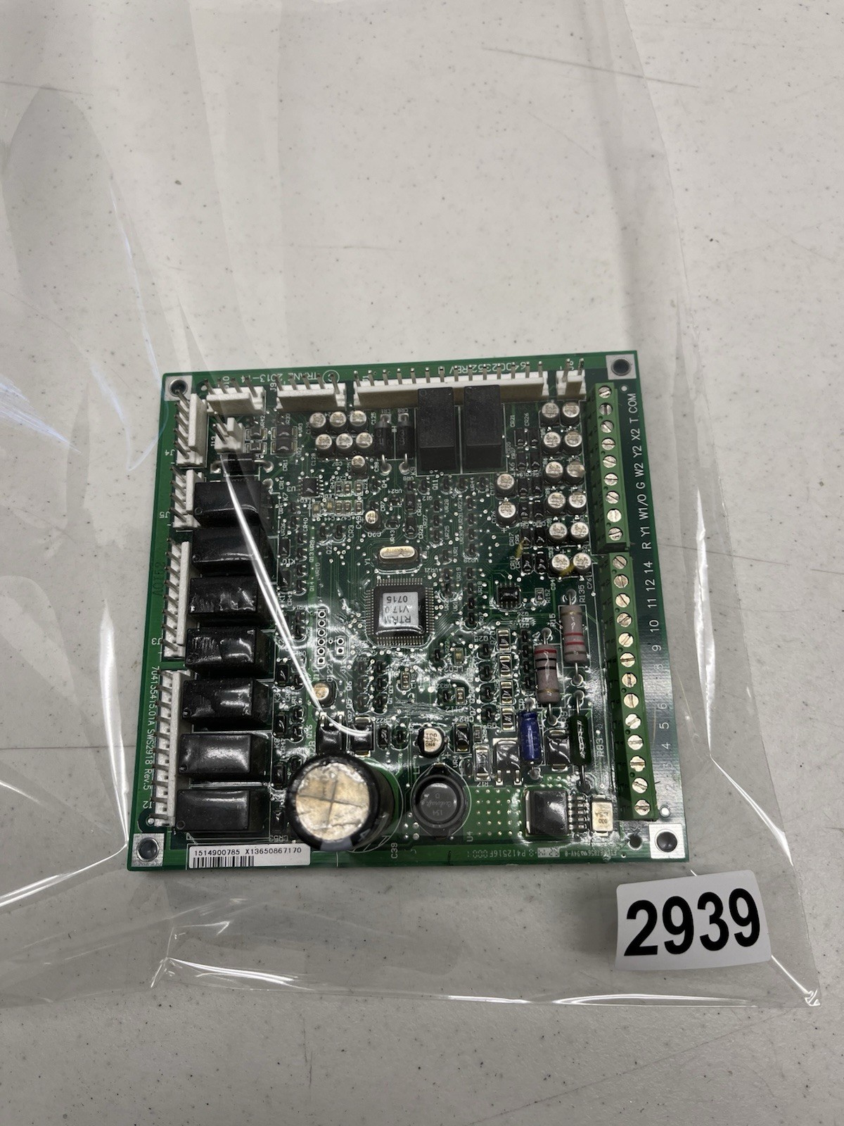 Trane Control Circuit Board X13650867170 64002352 REV H 30 DAY WARRANTY