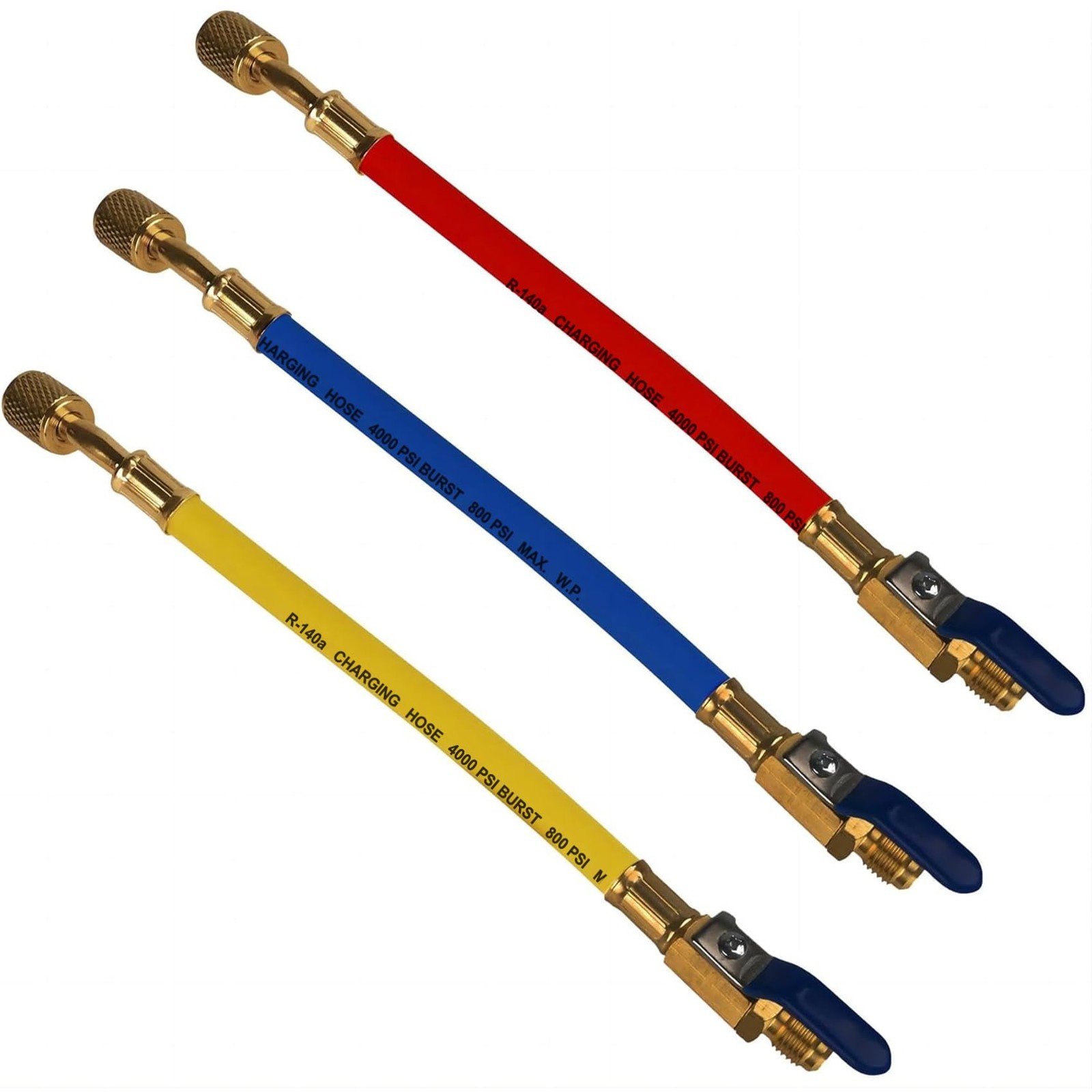 3 PCS Upgrade 25980 1/4 Inch ID FlexFlow Low Loss Adapter Hoses 800 PSI