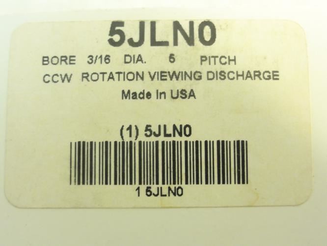 196706 New-No Box; Dayton 5JLN0 Lot-2 Propellers; 3/16″ID; 5″ OD