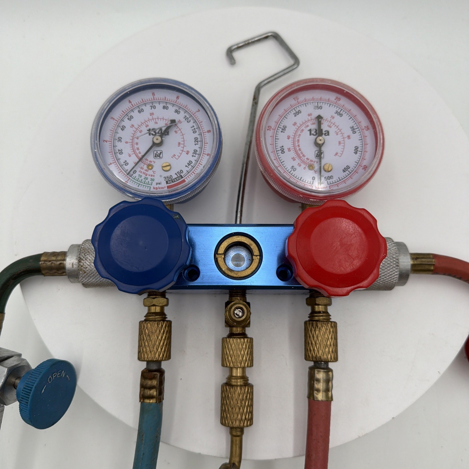 A/C Manifold Dual Gauge Set R134A R12 R22 R502 ACME HVAC AC Auto 5FT Hose