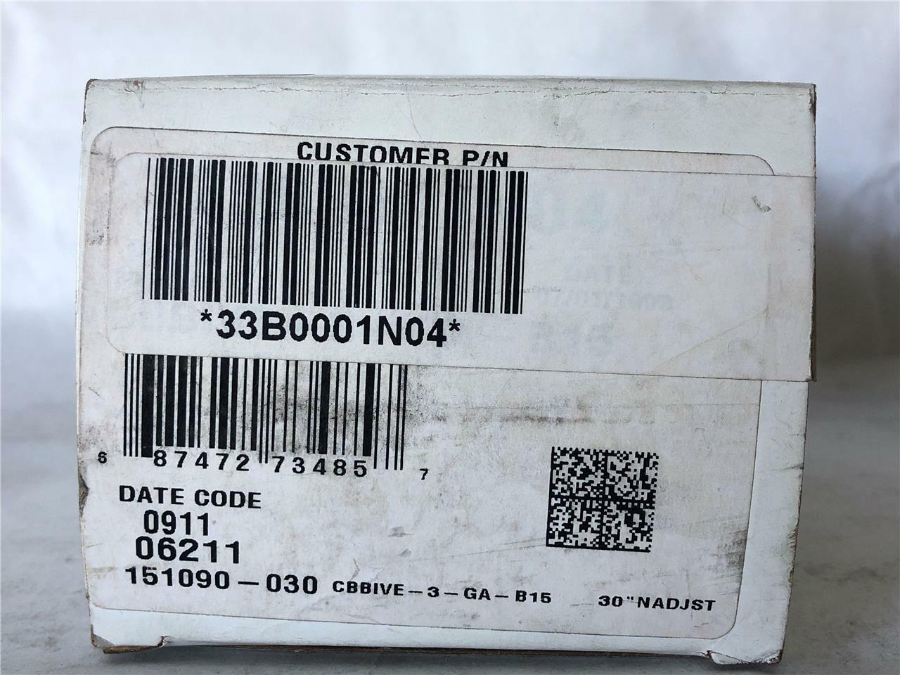 33B0001N04 Thermal Expansion Valve Air Test 46.0psi CBBIVE-3 B15