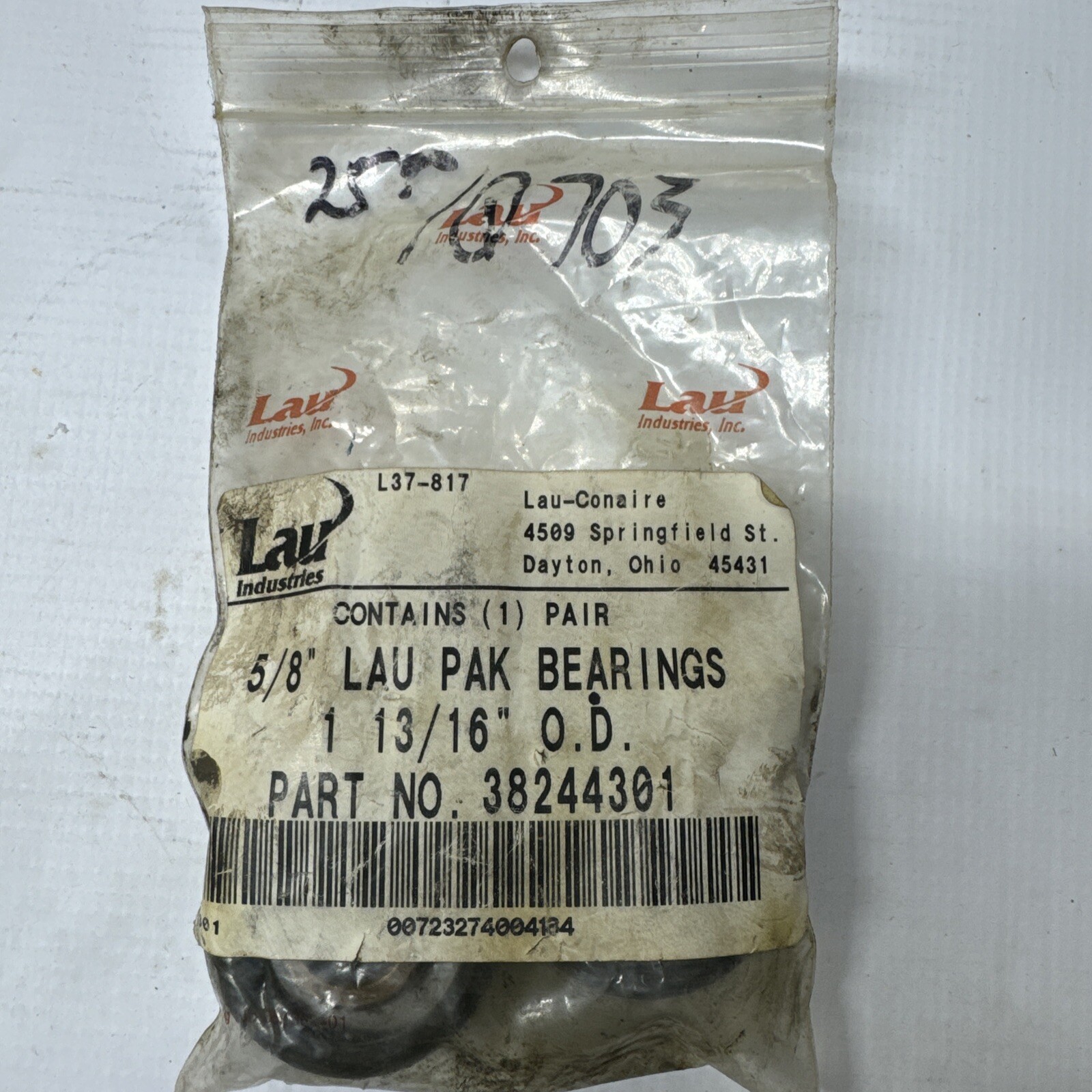LAU 38244301 SEALED SLEEVE BEARING 5/8″ DIA SHAFT, 1-13/16″ OD, BRONZE – BR2