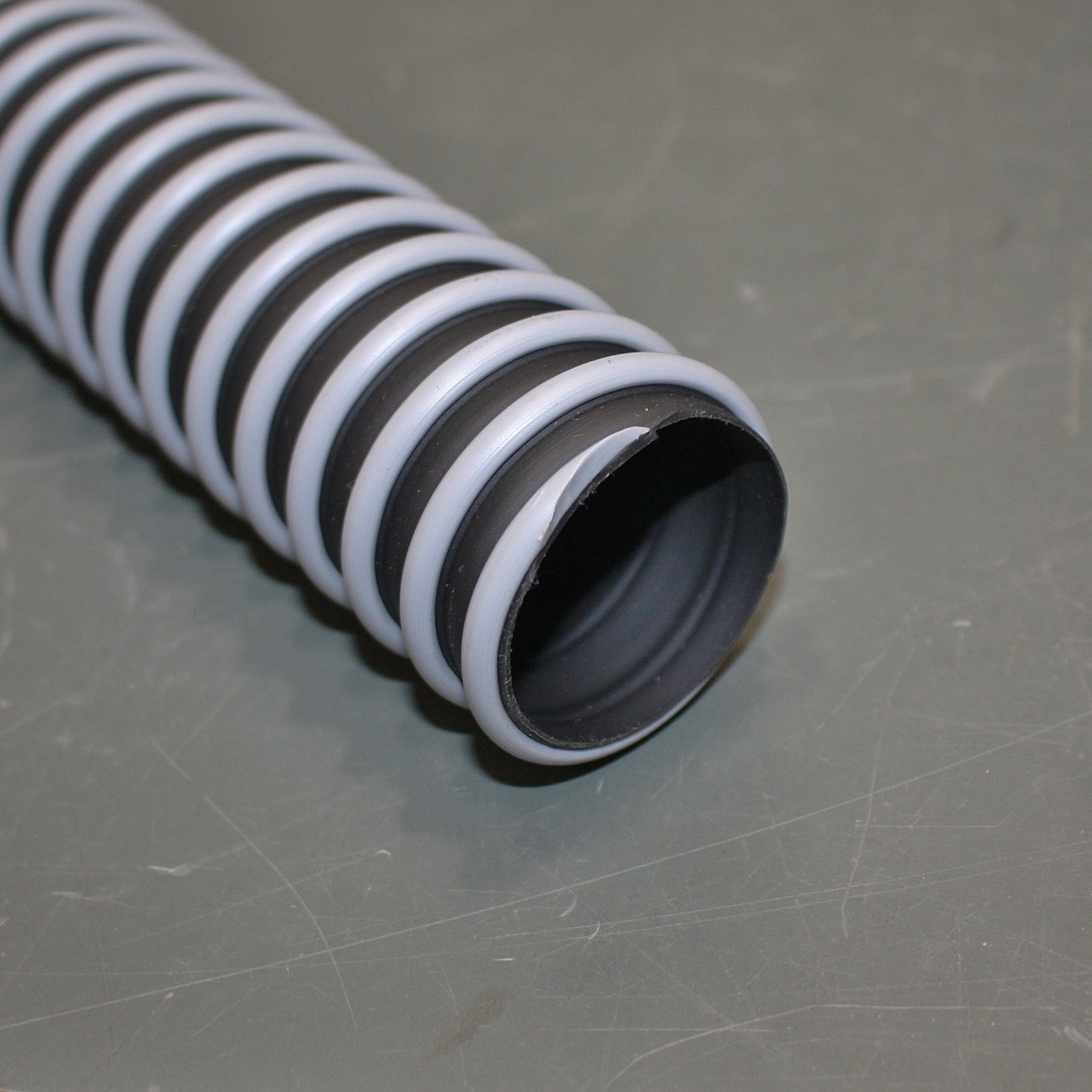 Hi-Tech Duravent Ducting Hose 2101-0150-1550, 1-1/2″ x 50ft, Black & Grey TPE