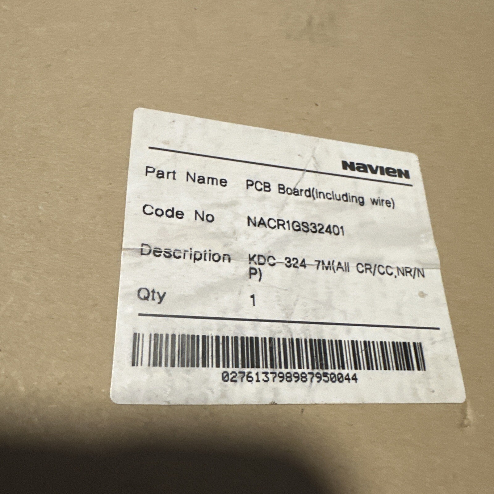 Navien KDC-324-7M PCB Control Board NACR1GS32401