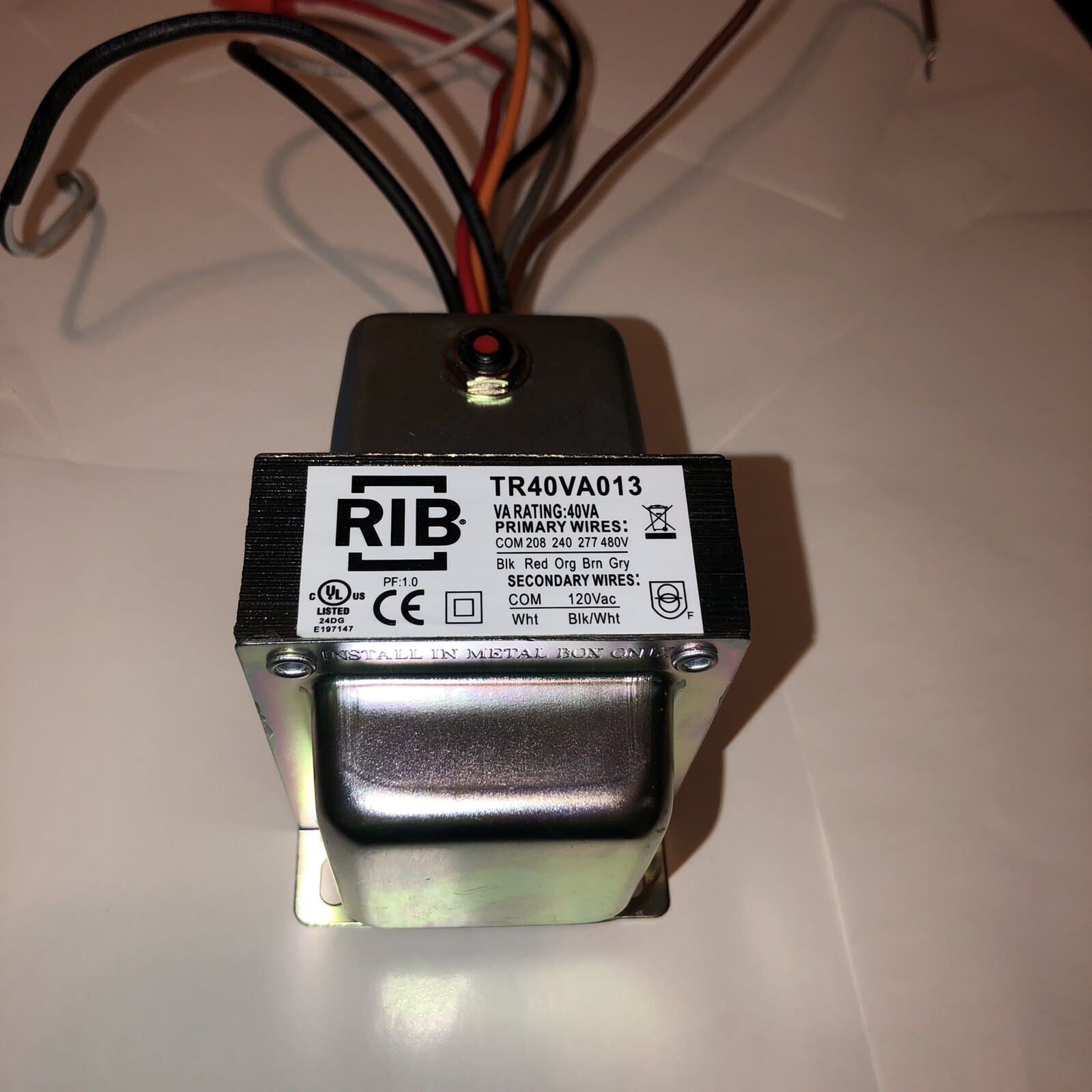 RIB TR40VA013 Transformer 40 VA 120 Vac