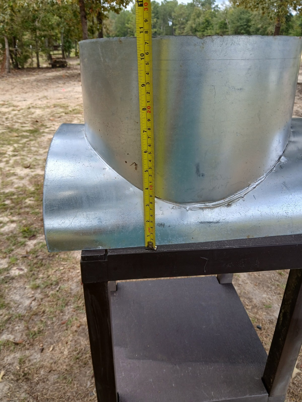 HVAC 14 Inch Diameter Duct Fitting Saddle Tee Galvanized Steel