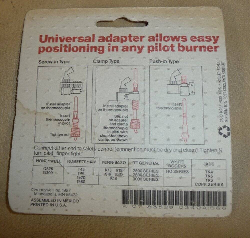 (2) Honeywell Q340A1066 Universal Thermocouple 18″ New