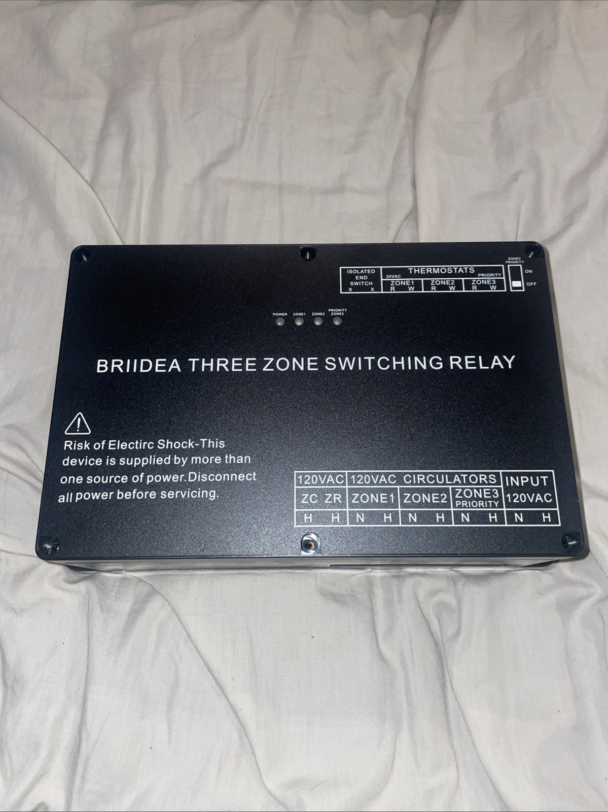 Briidea Three Zone Switching Relay for Zone Temp Control Condition Unknown
