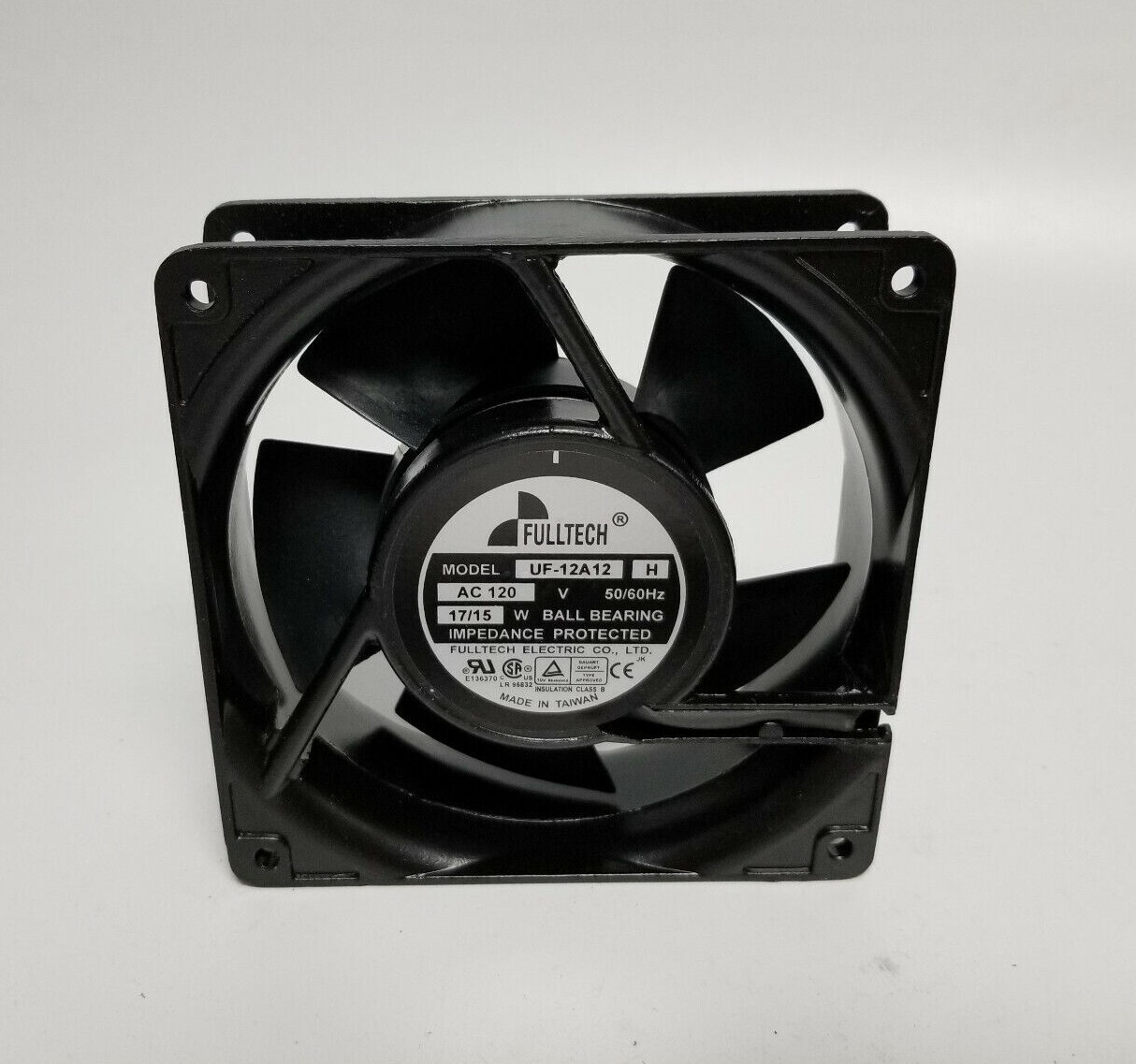 2X PCS FullTech UF-12A12 H Fan 120mm 120VAC 50/60HZ 17/15W Ball Bearing 2-Pin