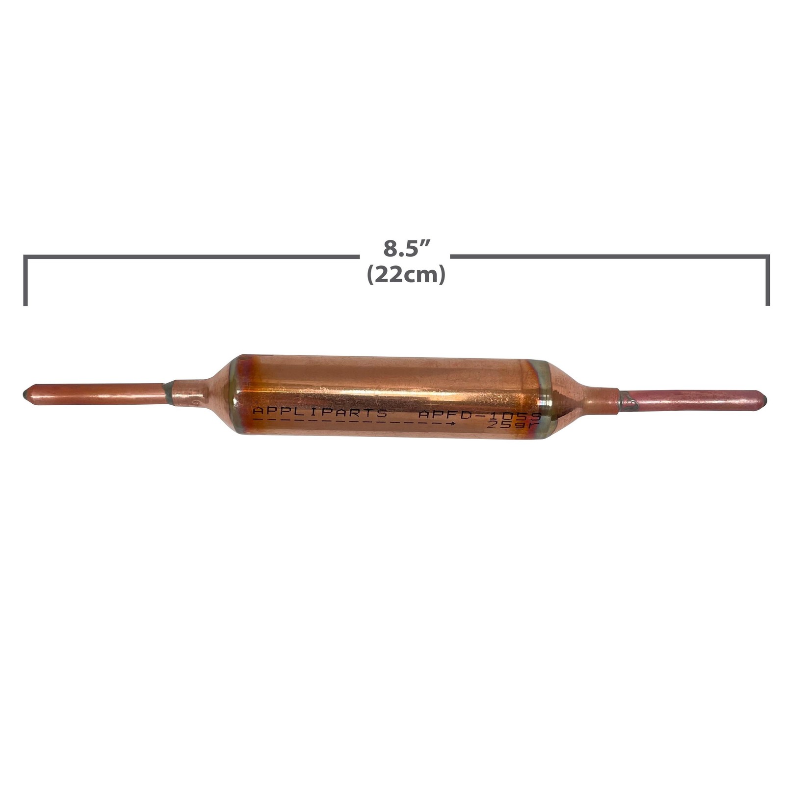 Appli Parts APFD-105S Copper Filter Drier 1/4 x 1/4 in 25g for universal refrige