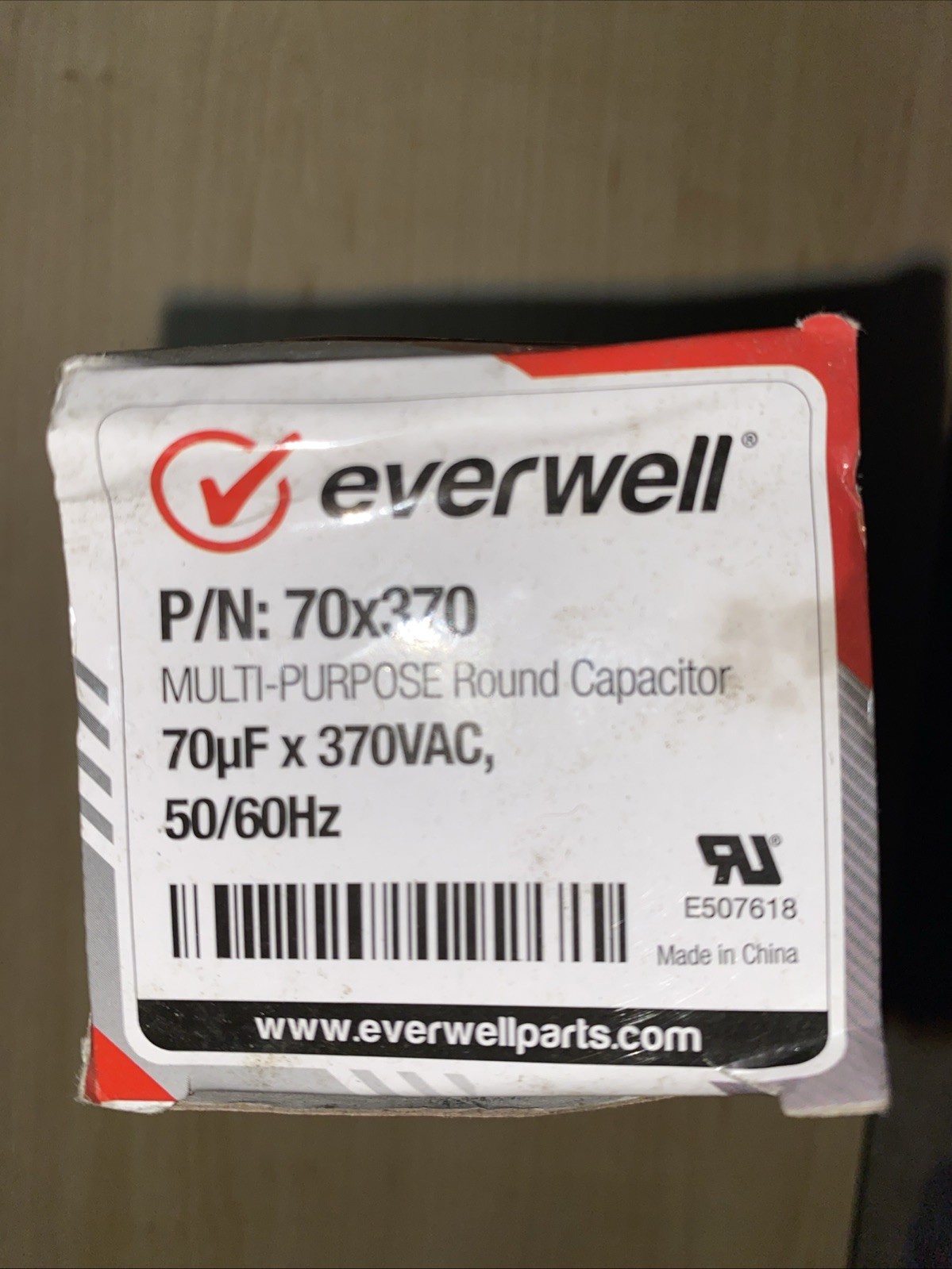 Everwell Capacitor HVAC 370V | Round Run 70×370 | A/C Compresor Ventilador