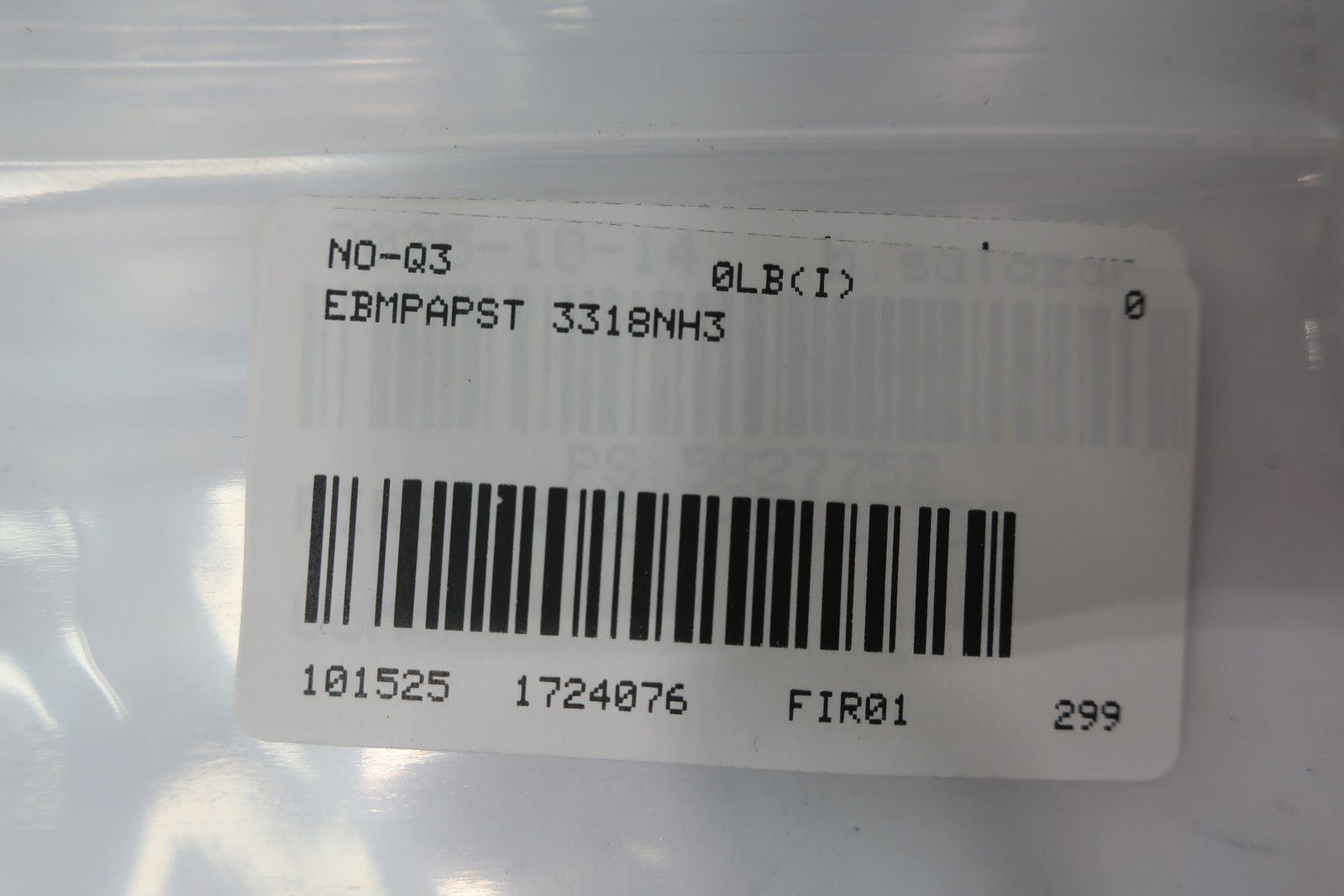 Ebmpapst 3318NH3 Axial Fan 3-1/2in 48v-dc 4350rpm