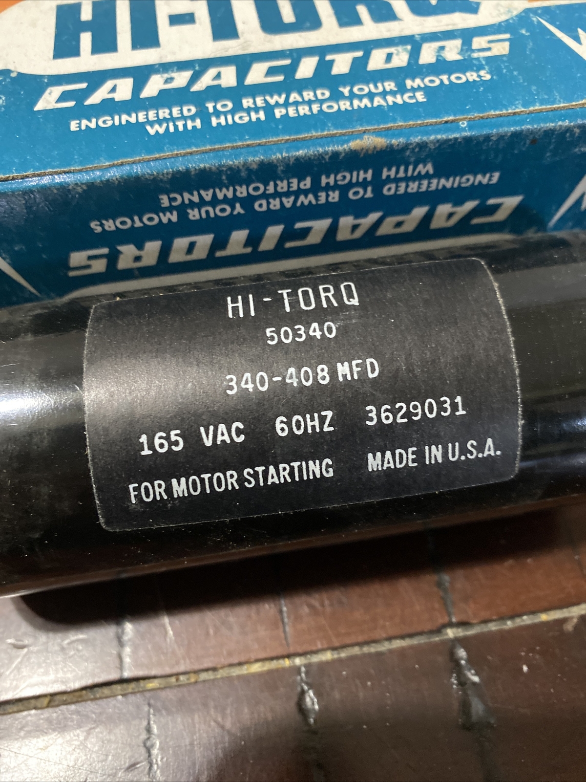 HI-TORQ motor start capacitor 340-408 MFD 165 VAC 50HZ 3629031