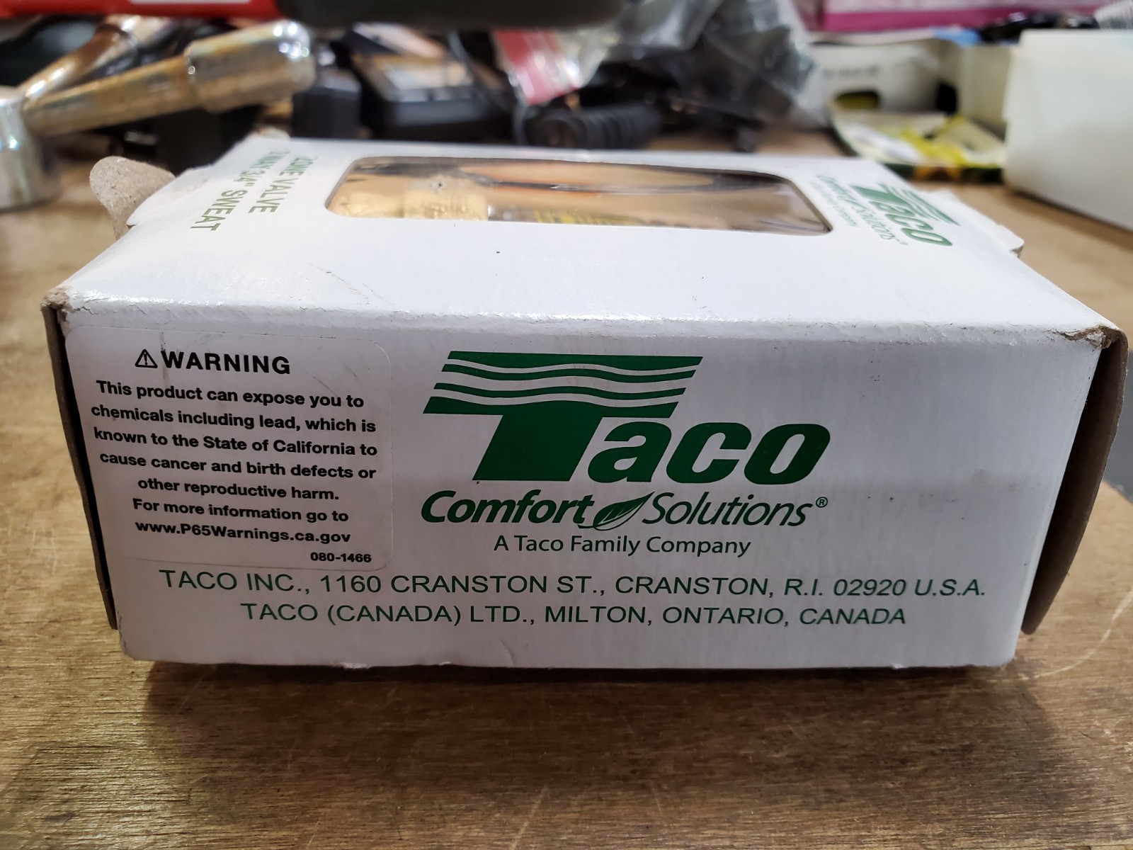 Taco 571-2 Gold Series Zone Valve, 2-Way 3/4-Inch Sweat, New in Box