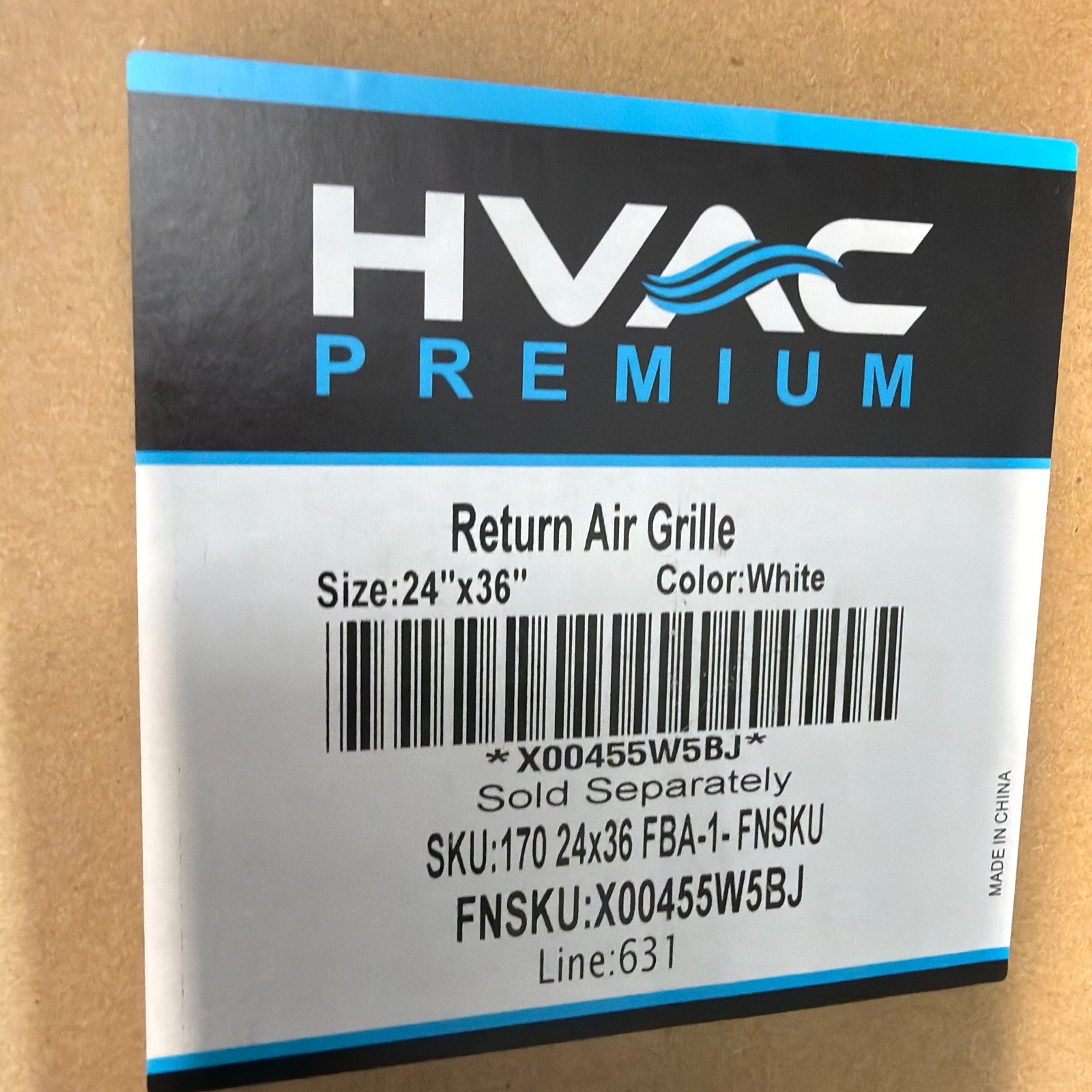 HVAC Premium 24” x 36” [Duct Opening] Flat Stamped Steel Return Air Grille