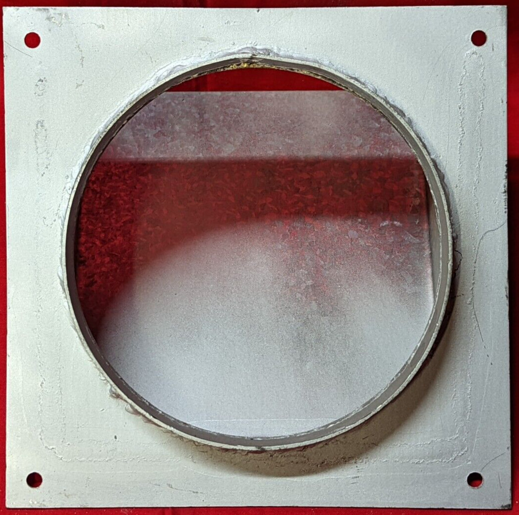 UNKNOWN BRAND HOODED VENT HEAD 6″ X 6″ X 5″ GALVANIZED STEEL 1/4″ MOUNT HOLES