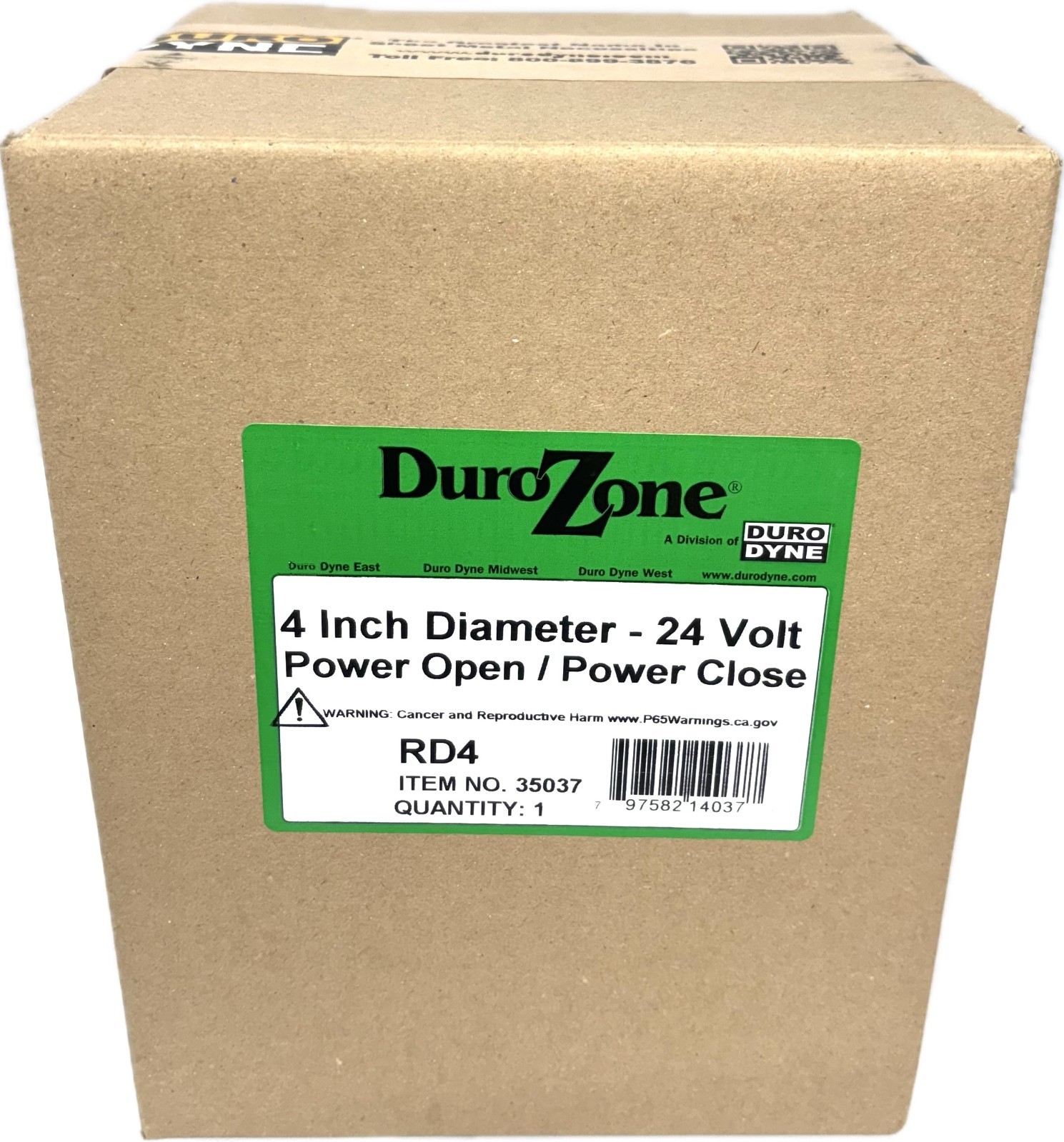 Durozone 4″ round HVAC motorized air control damper dampner 3 wire 24V AC RD-04